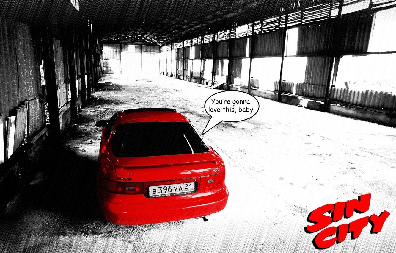 1332x850 Wallpaper machine, sin city, Toyota, red, jdm, Toyota