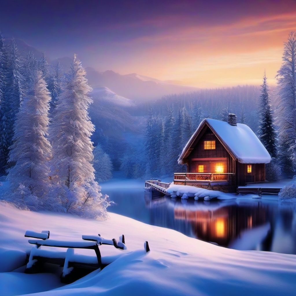 1024x1024 Winter Background Wallpaper