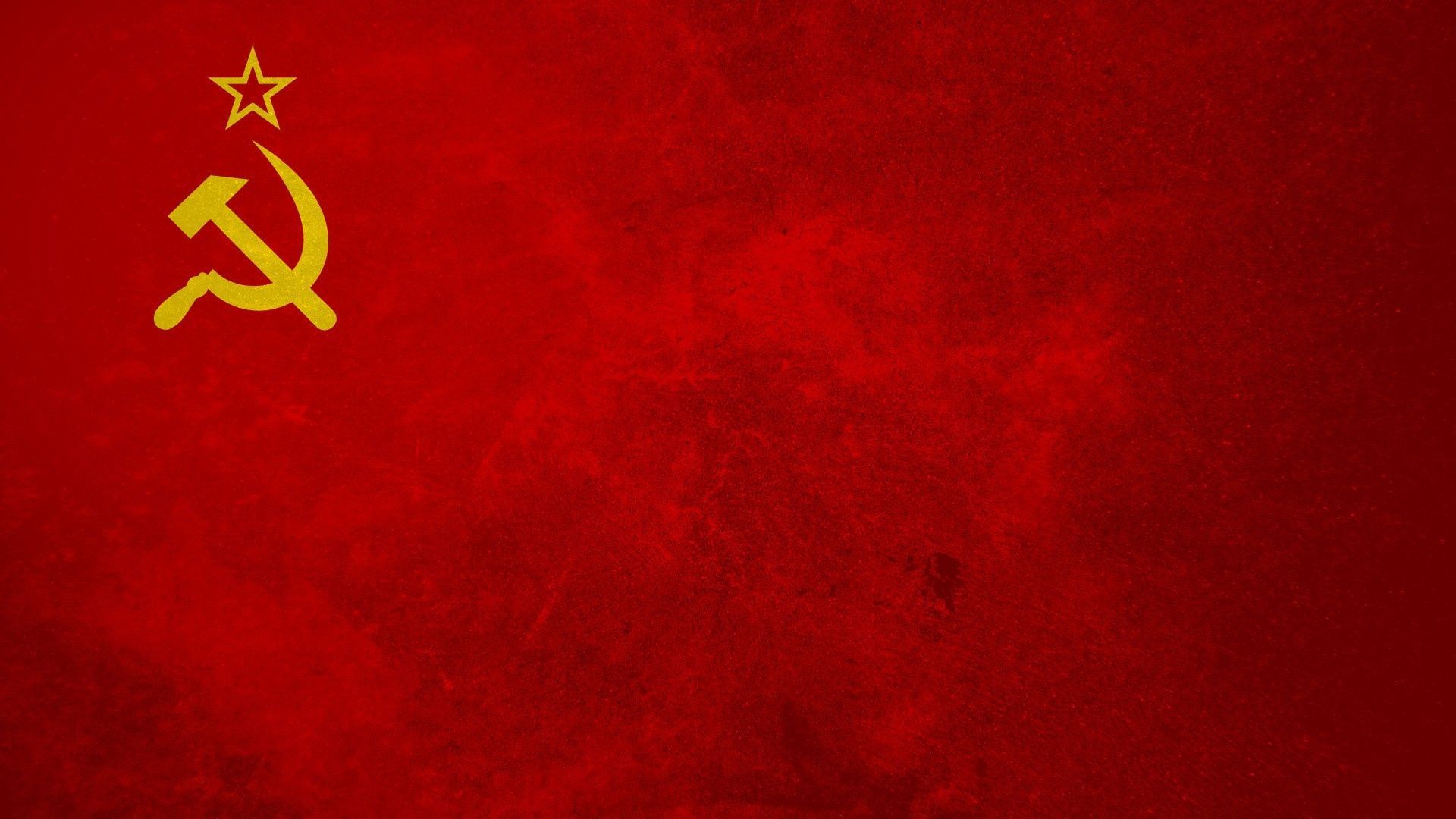1920x1080 Wallpaper USSR, flag, red background