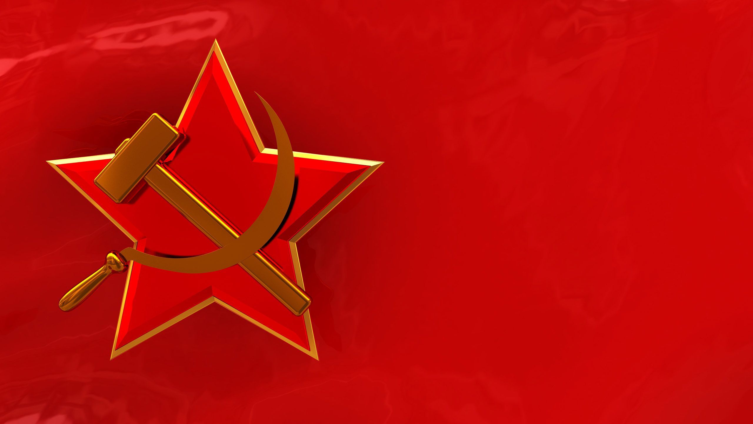2560x1440 Wallpaper red, flag, symbol, USSR
