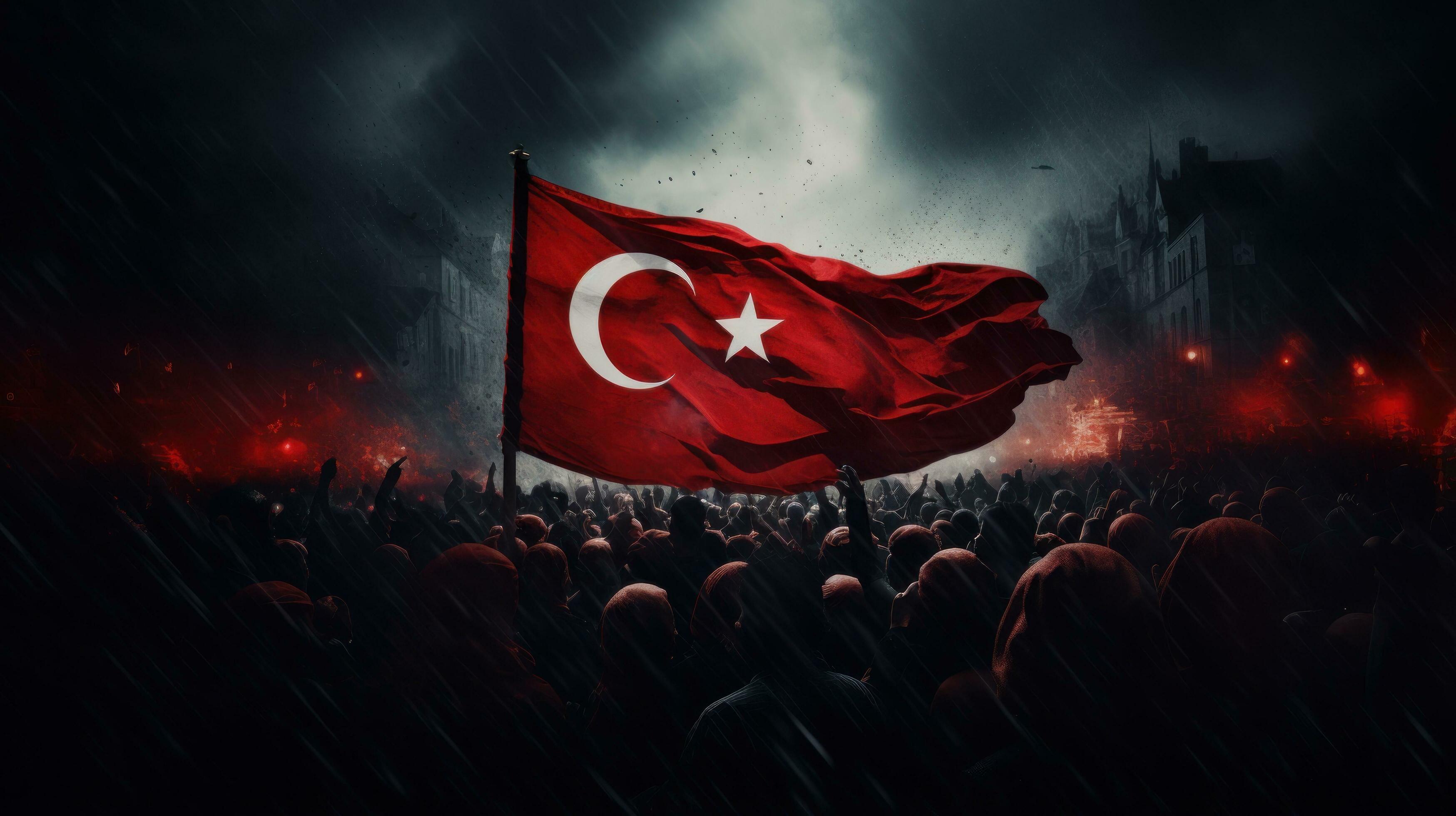 3497x1960 Turkey flag image free HD wallpaper