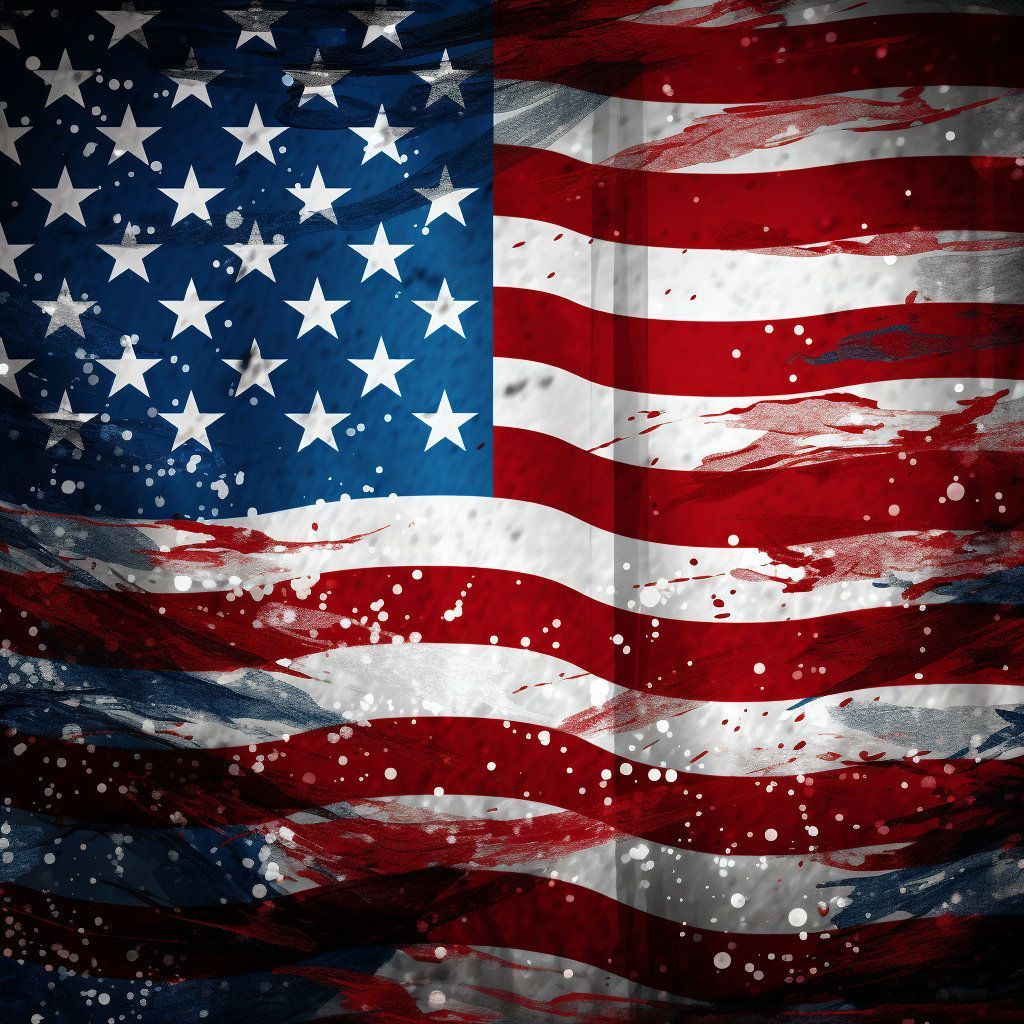1024x1024 USA Flag Background Wallpaper