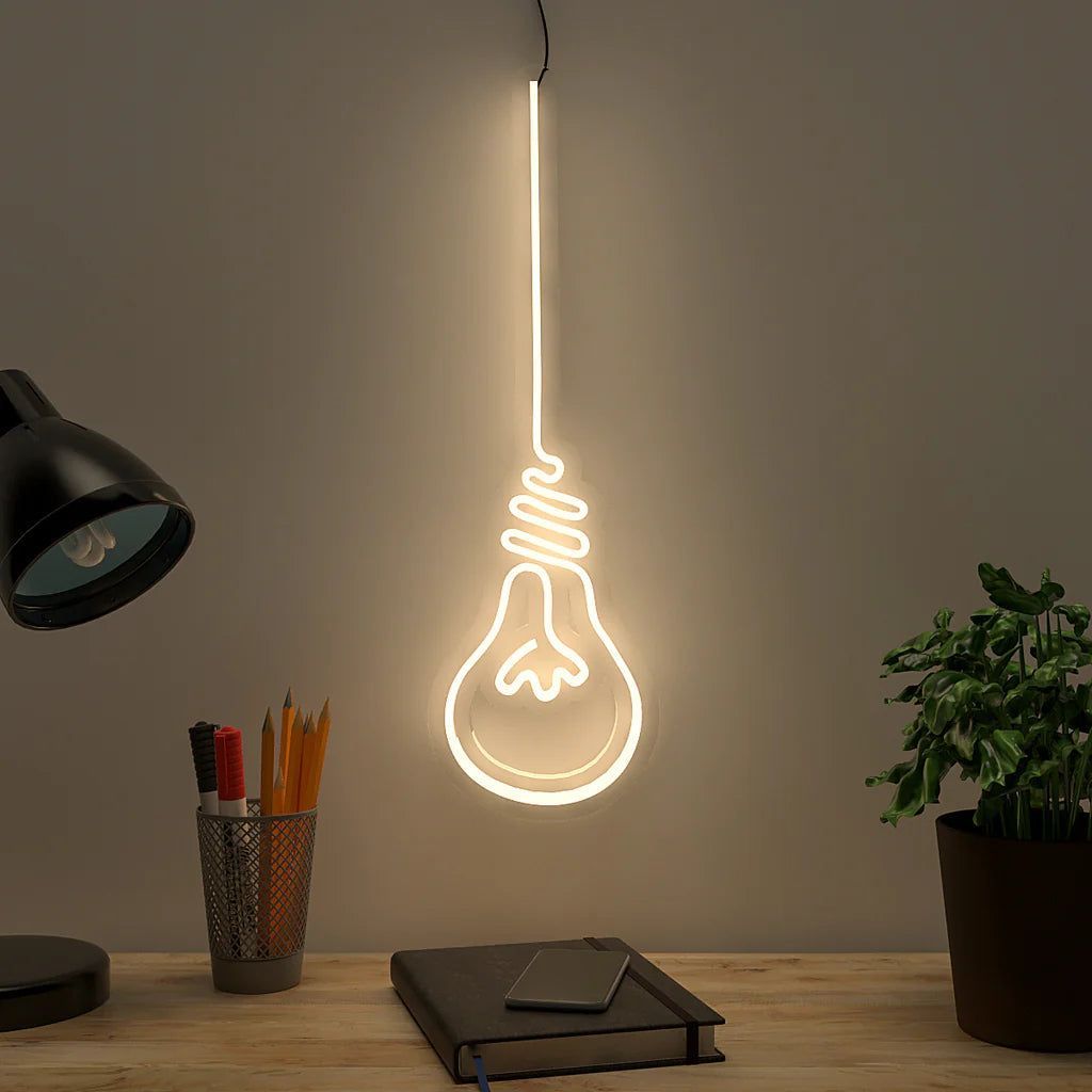 1024x1024 Hanging Bulb Design Neon LED Light