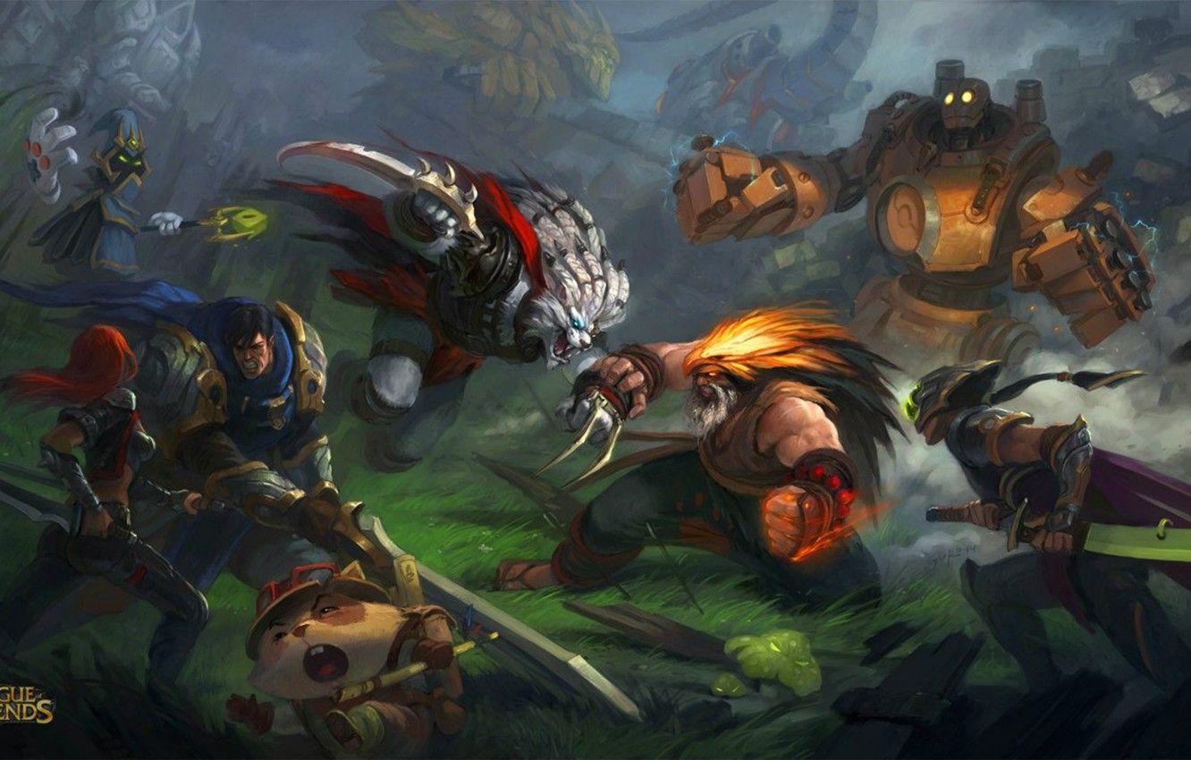 1332x850 Wallpaper League of legends, Udyr, Catarina, Garnier, Blitz