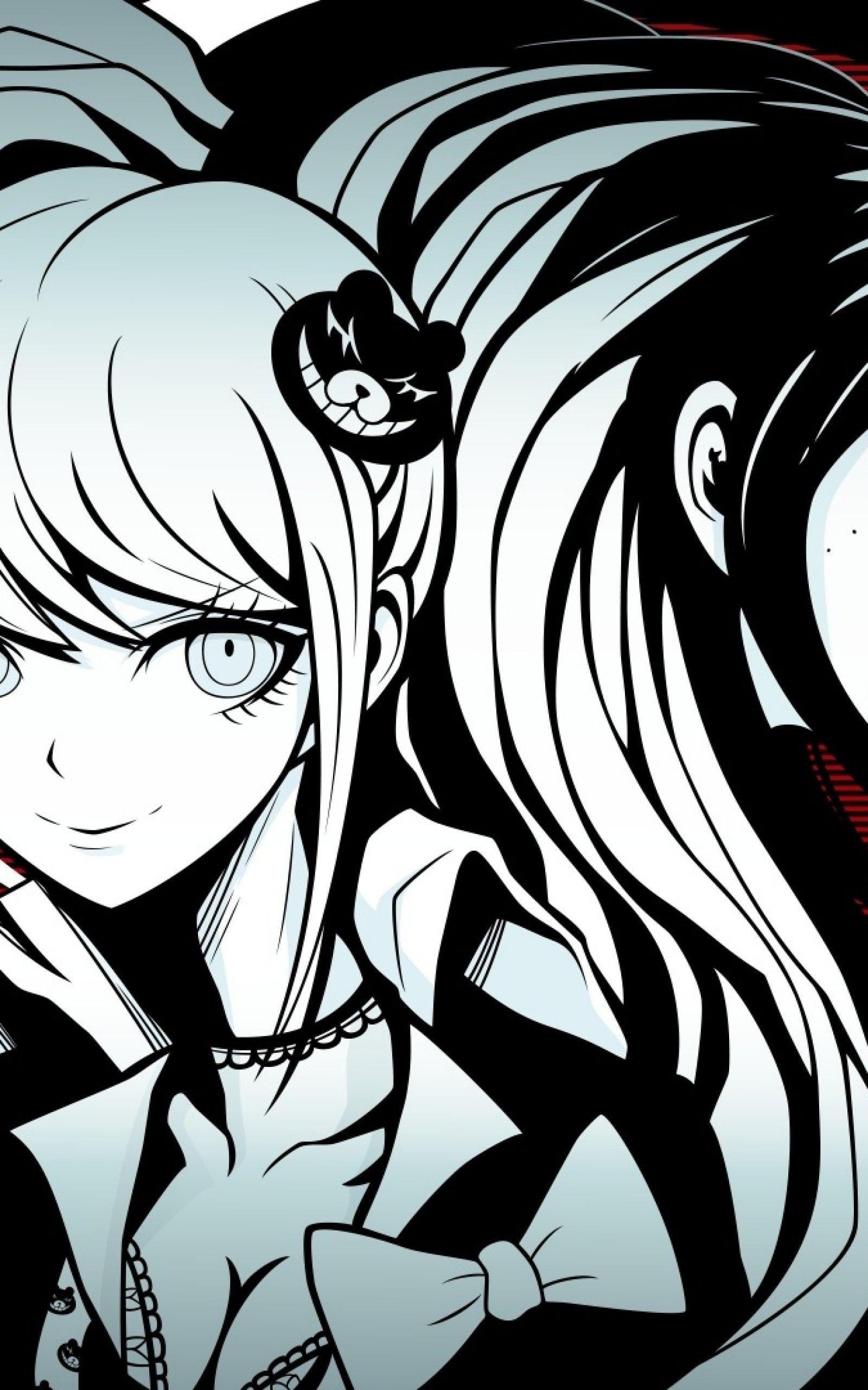 1600x2560 Danganronpa, Ikusaba Mukuro, Enoshima Junko, Black