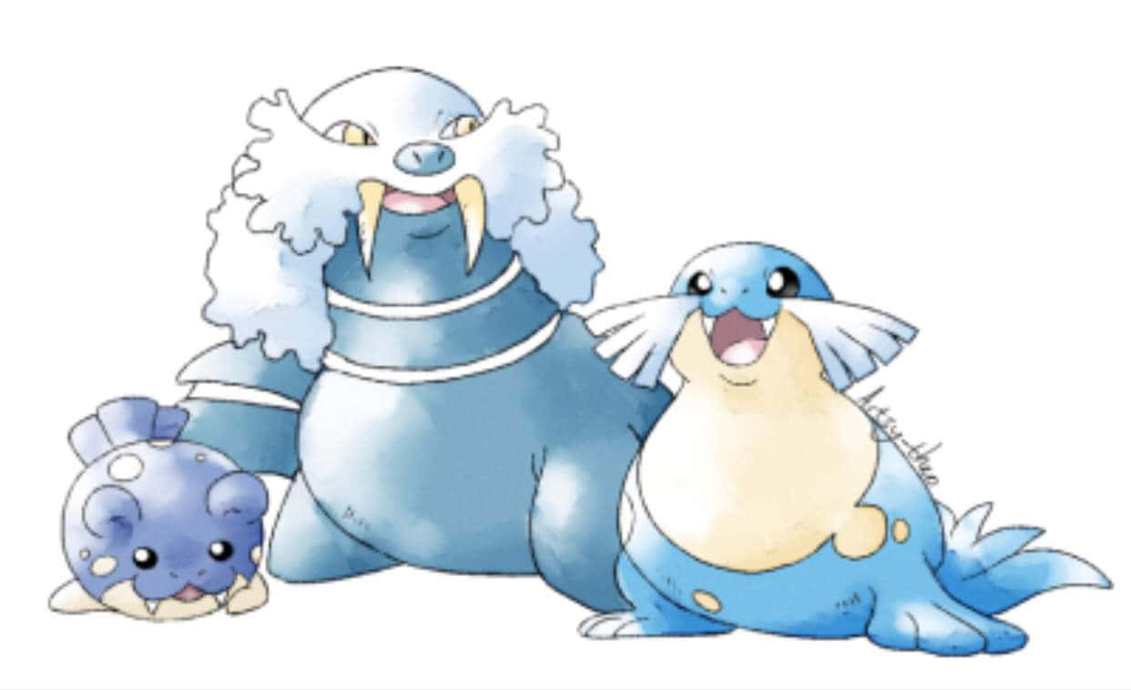 1242x758 Spheal And Walrein Wallpaper