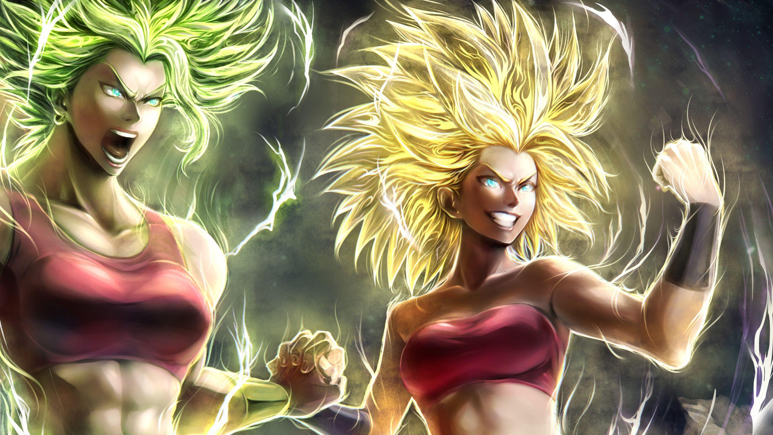 2560x1440 Caulifla Kale Dragon Ball Super Girls 1440P