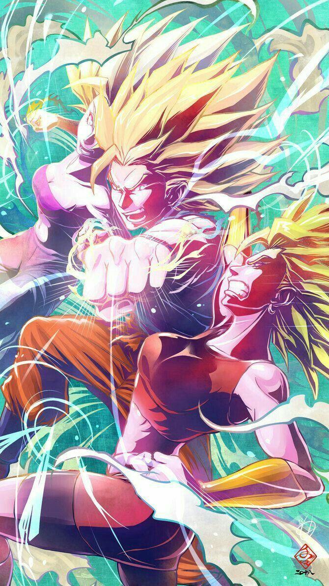 670x1191 Goku vs Caulifla and Kale. Dragon Ball Super. Dragon ball