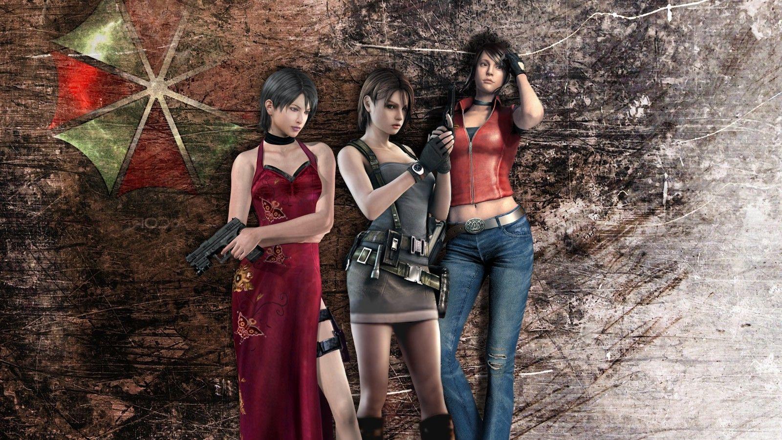 1600x900 resident evil claire redfield jill valentine ada
