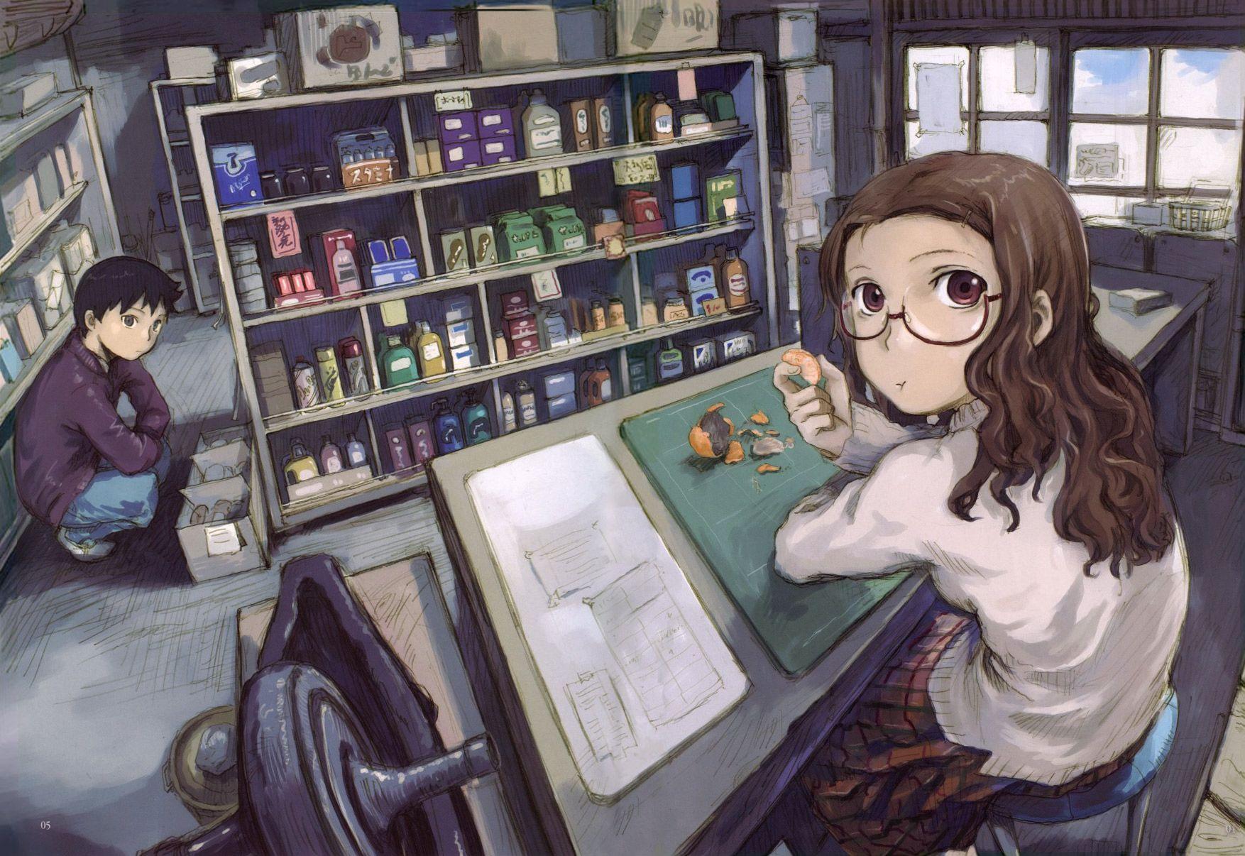 1754x1206 Wallpaper Pochiyama At The Pharmacy Cartoon, HD