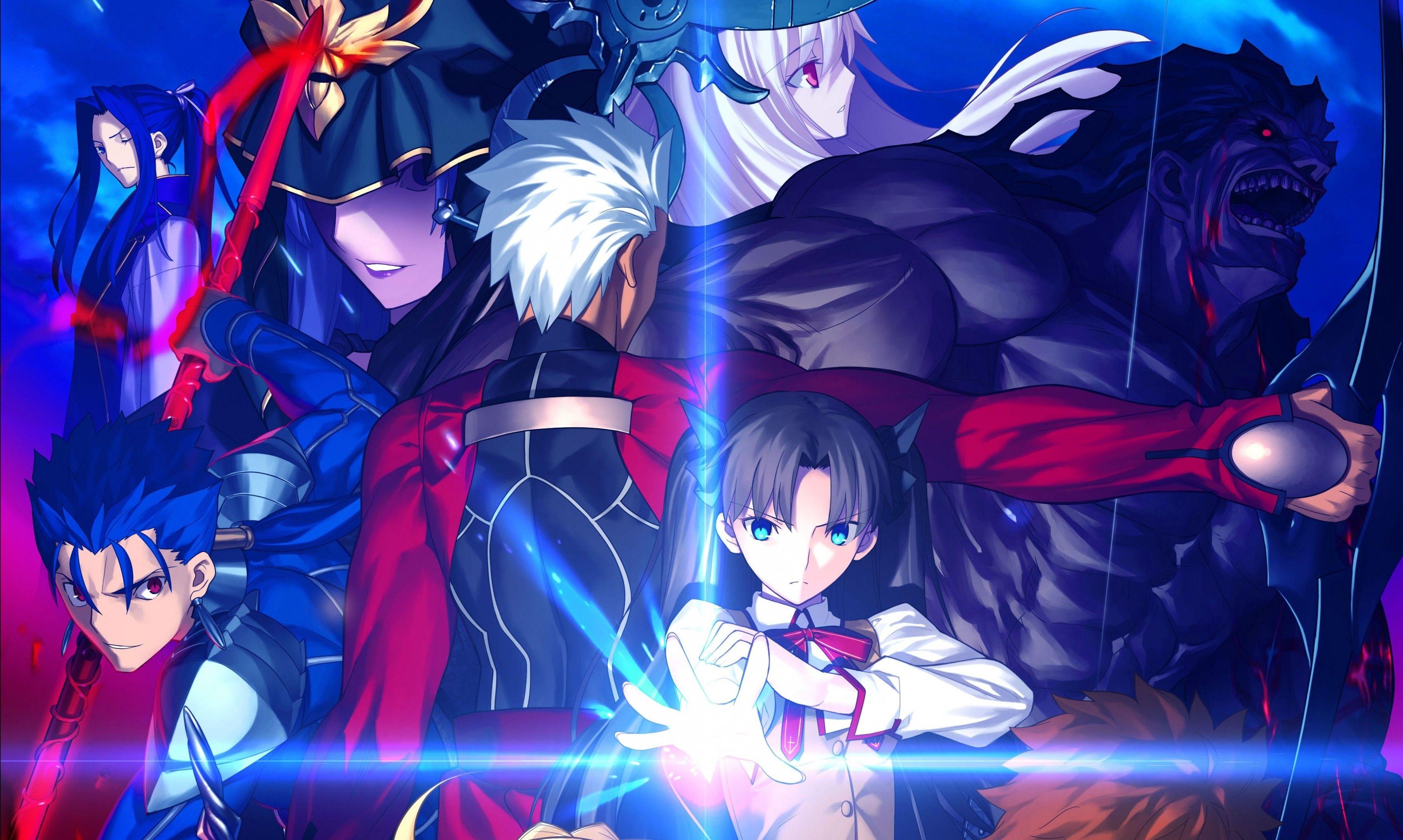 3507x2100 Download 3507x2100 Rin Tohsaka, Rider, Fate Stay Night