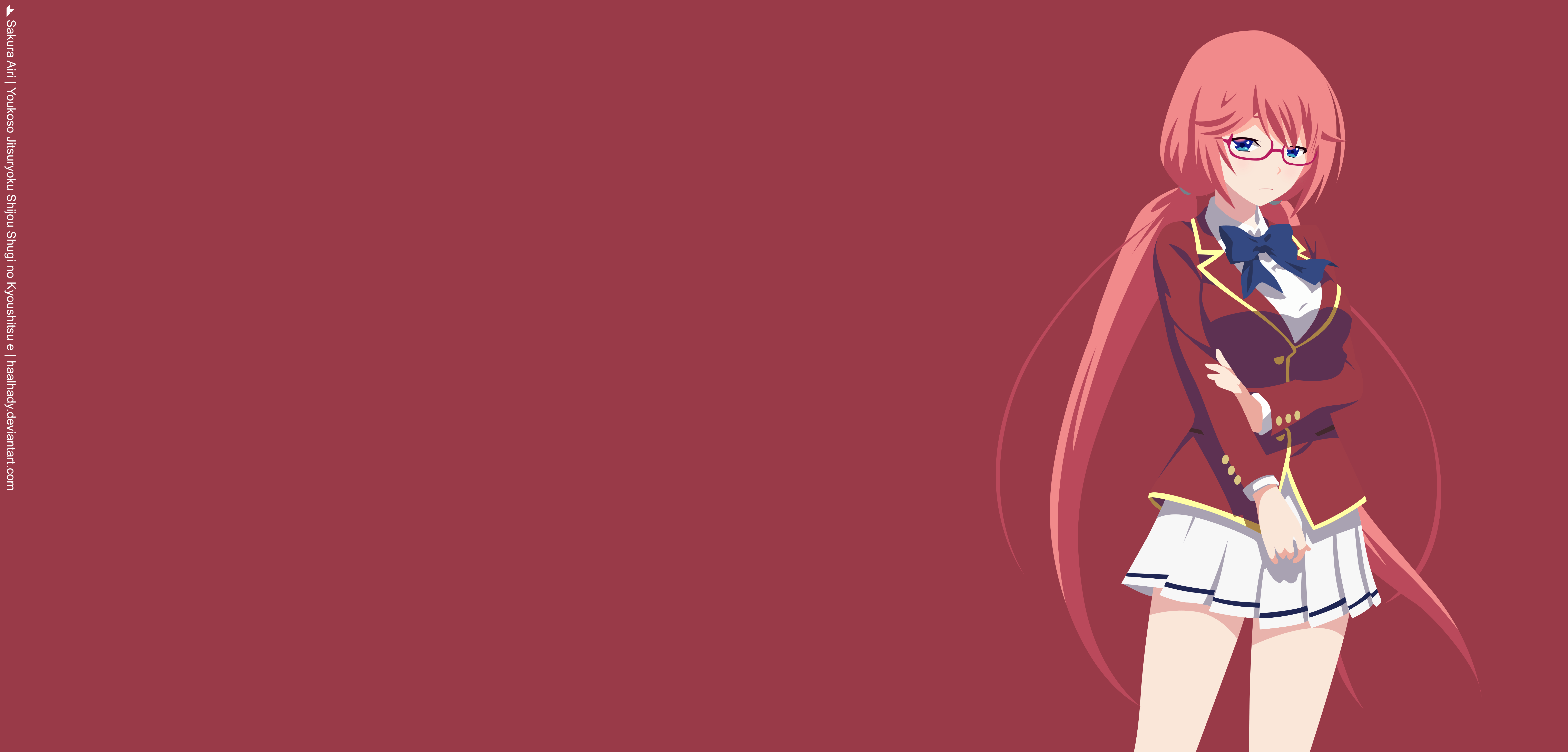 7680x3682 Glasses Airi Sakura Anime Classroom
