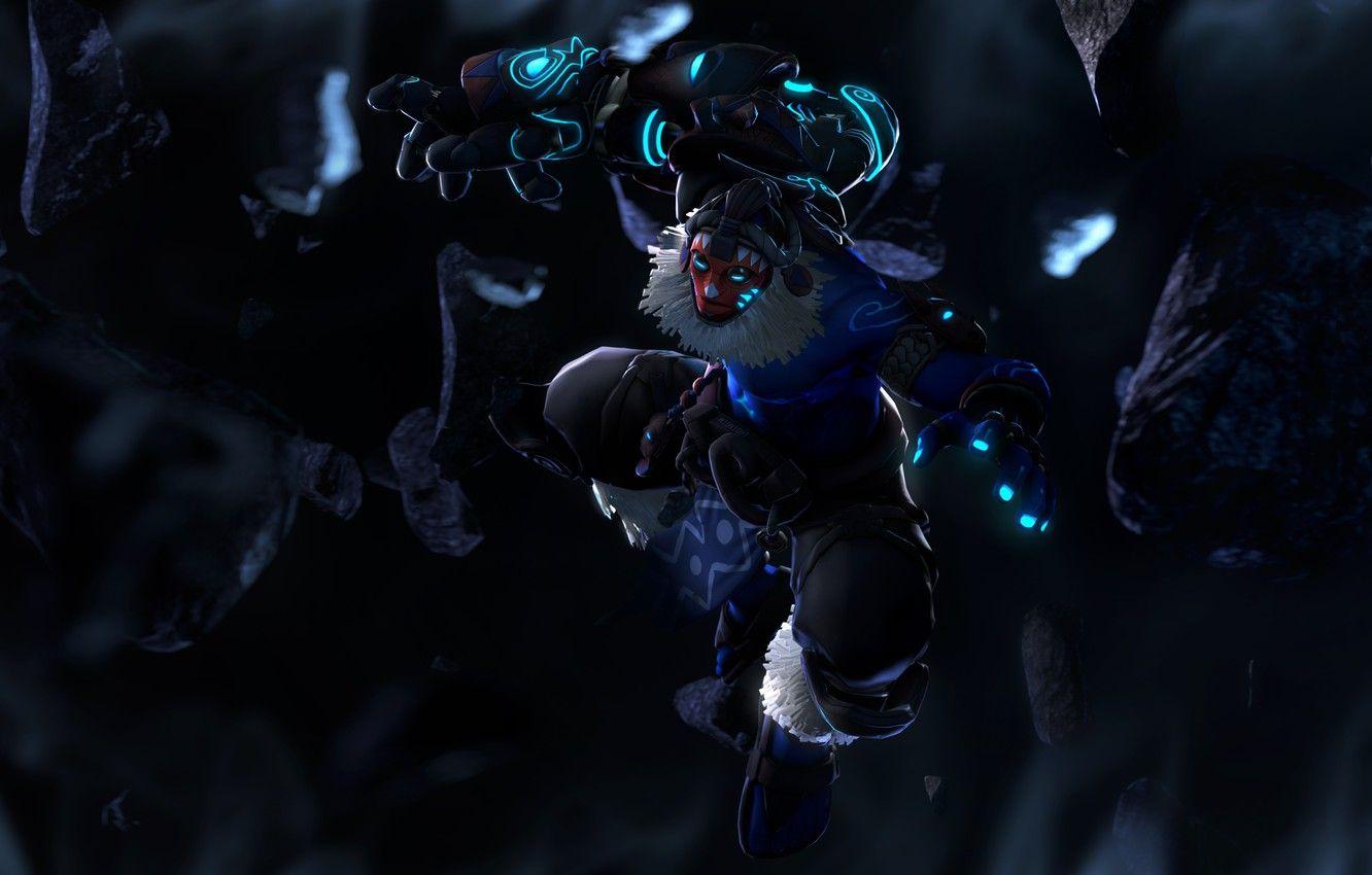 1332x850 Wallpaper mask, costume, blizzard, Overwatch, Akande