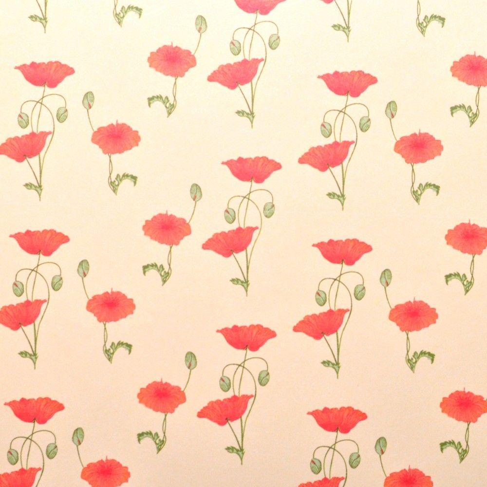 1000x1000 E5841 Poppy Wallpaper Dolls House Superstore