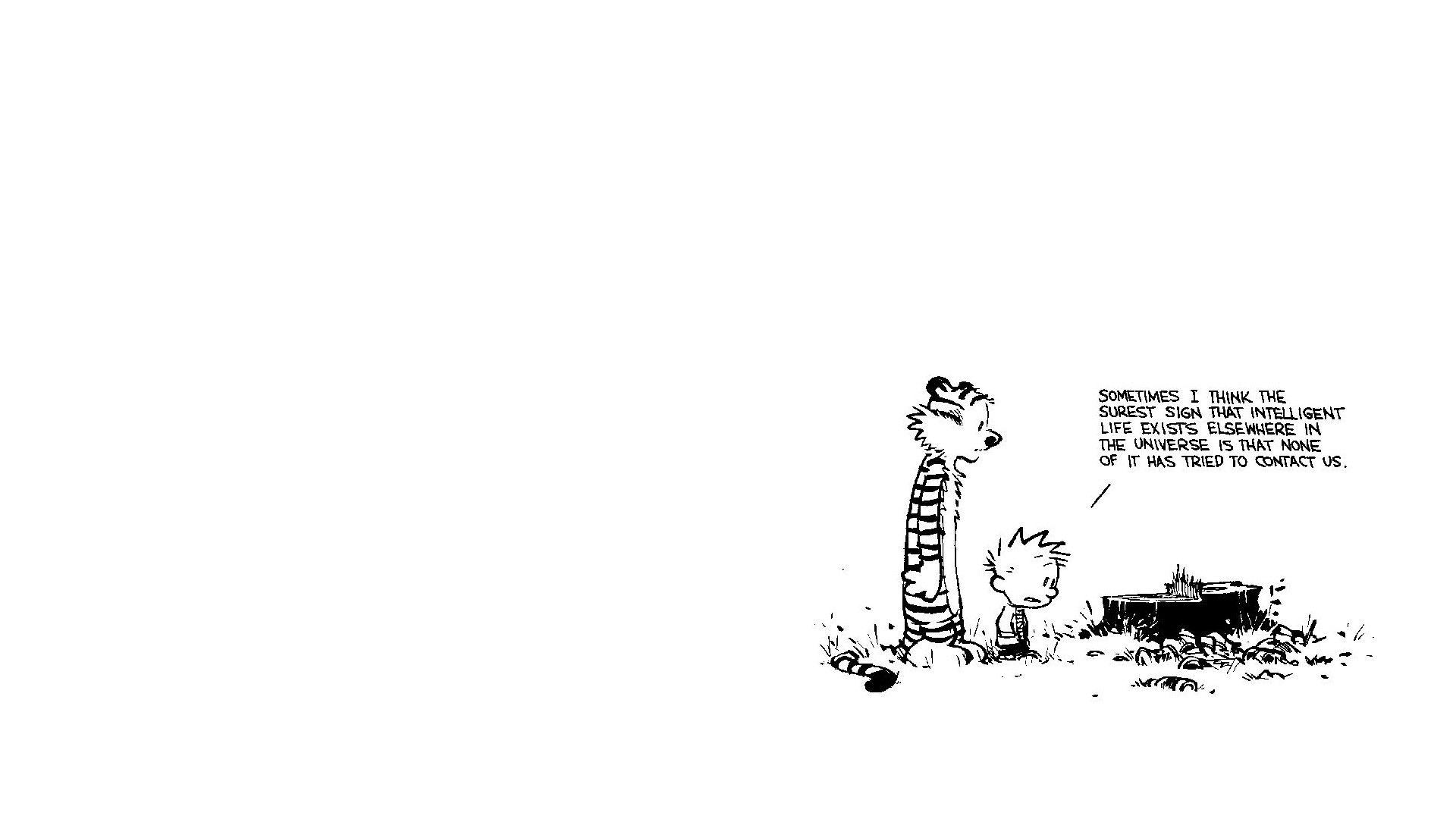 1920x1080 Calvin and Hobbes Snowman Wallpaper