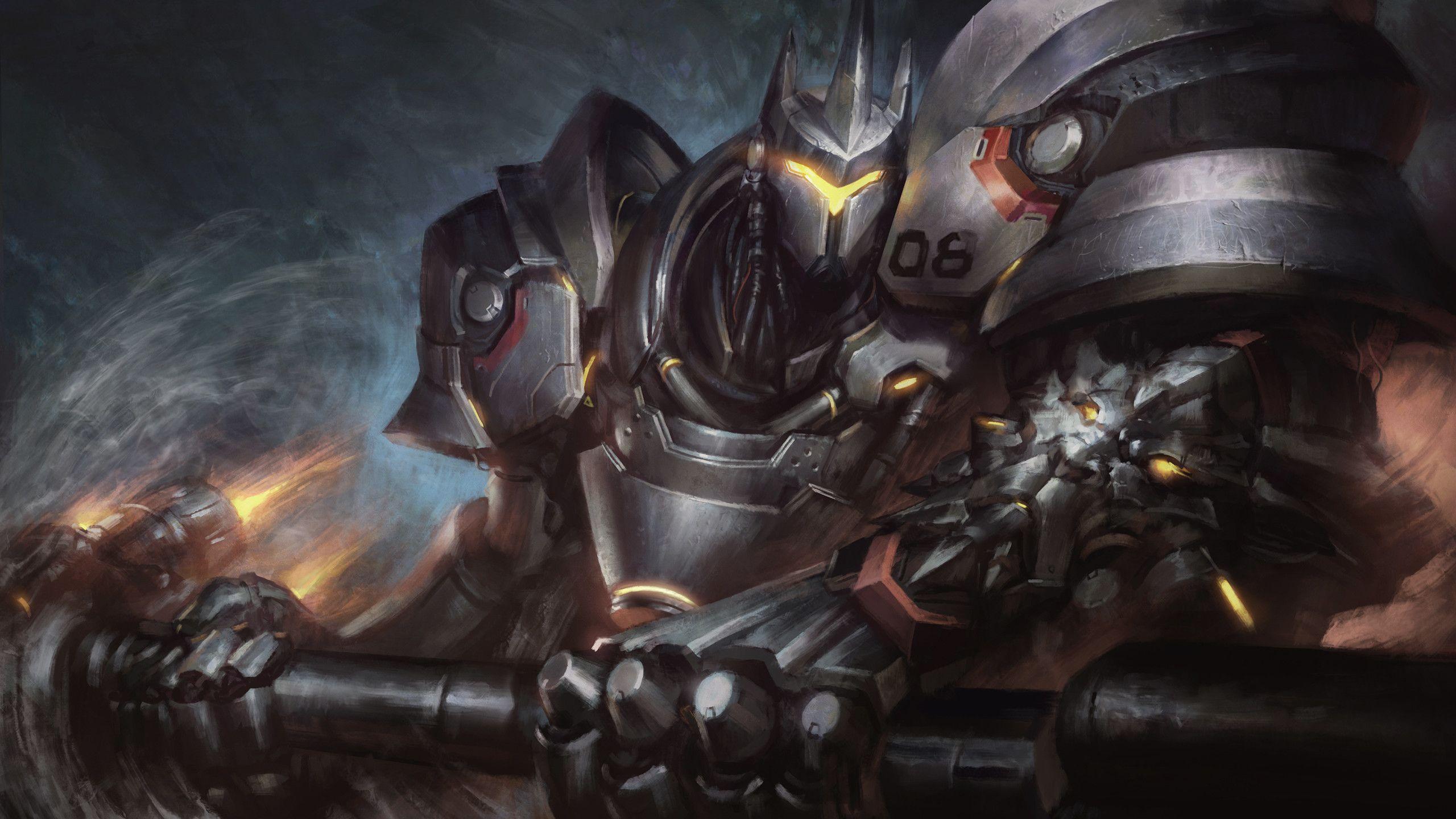 2560x1440 Overwatch Reinhardt Wallpaper background picture
