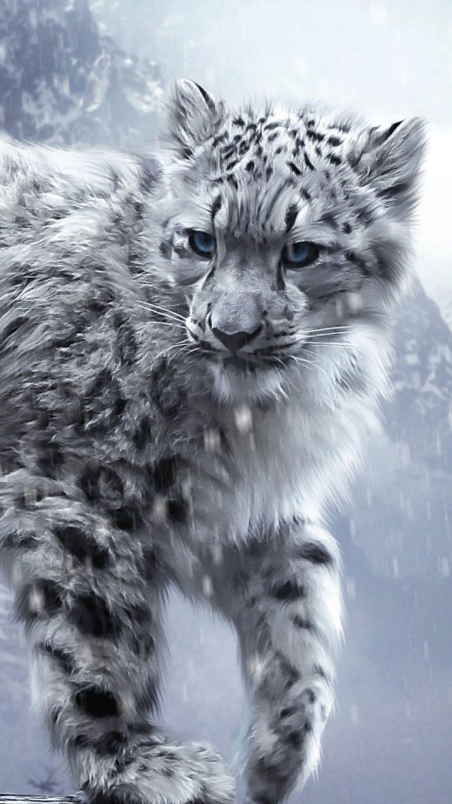 900x1600 Snow Leopard Wallpaper