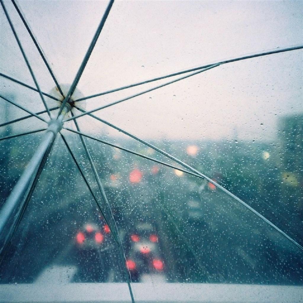 1024x1024 Download Rain Drops8 Umbrella wallpaper to your cell phone