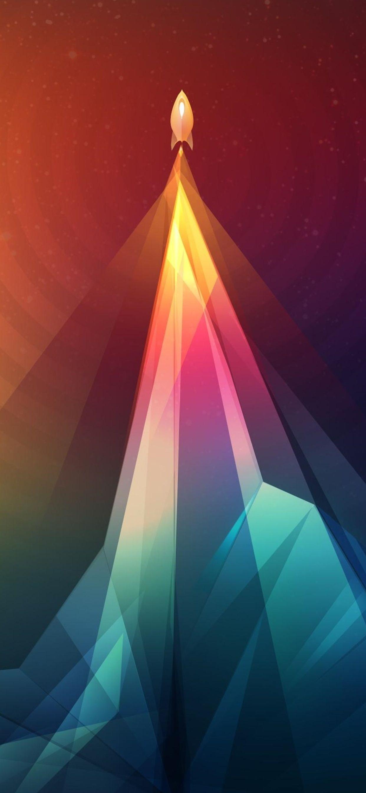 1242x2688 Scifi Rocket Colorful Minimalism iPhone XS MAX HD