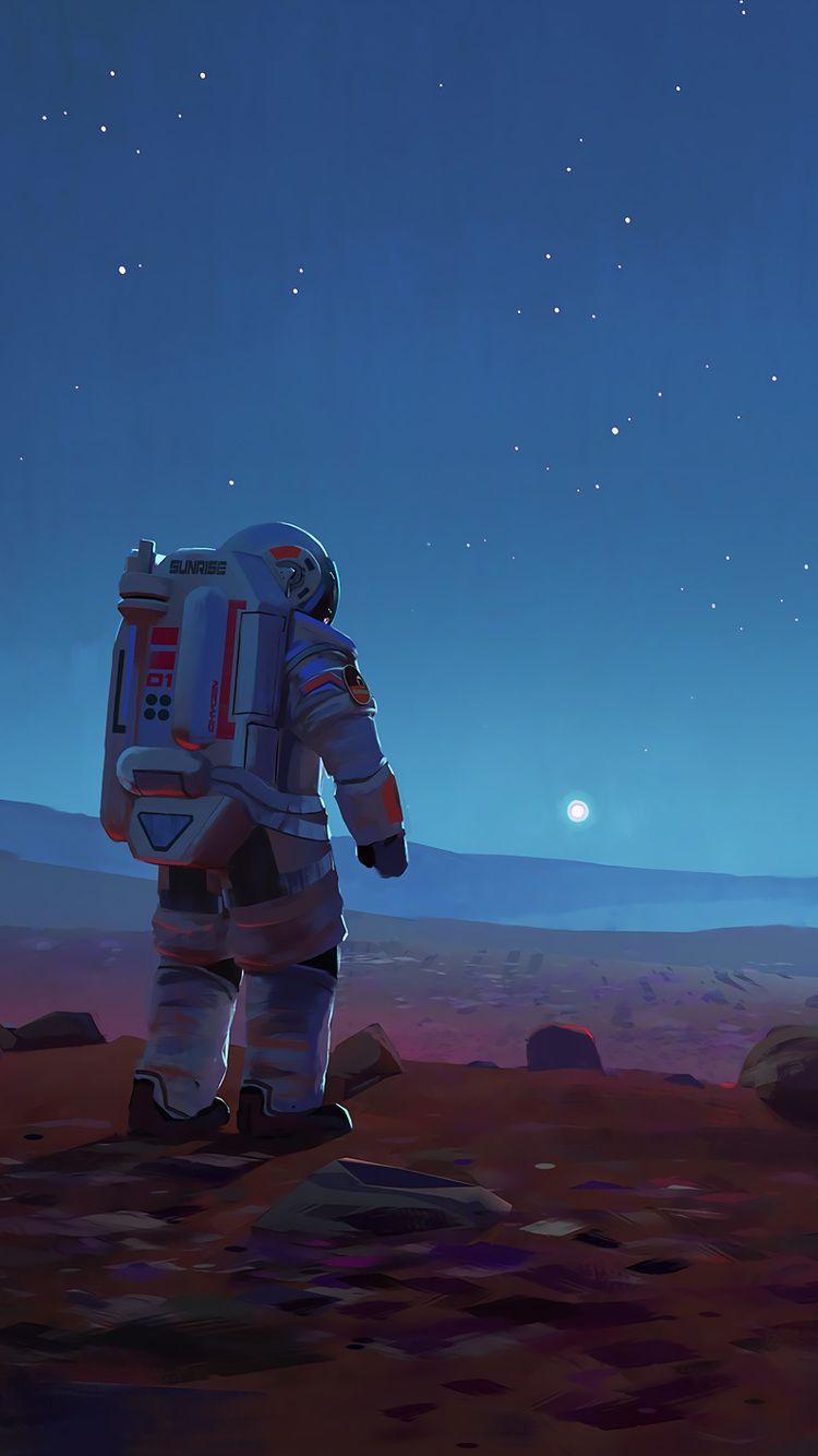 750x1334 Scifi Astronaut Space Mars iPhone iPhone 6S