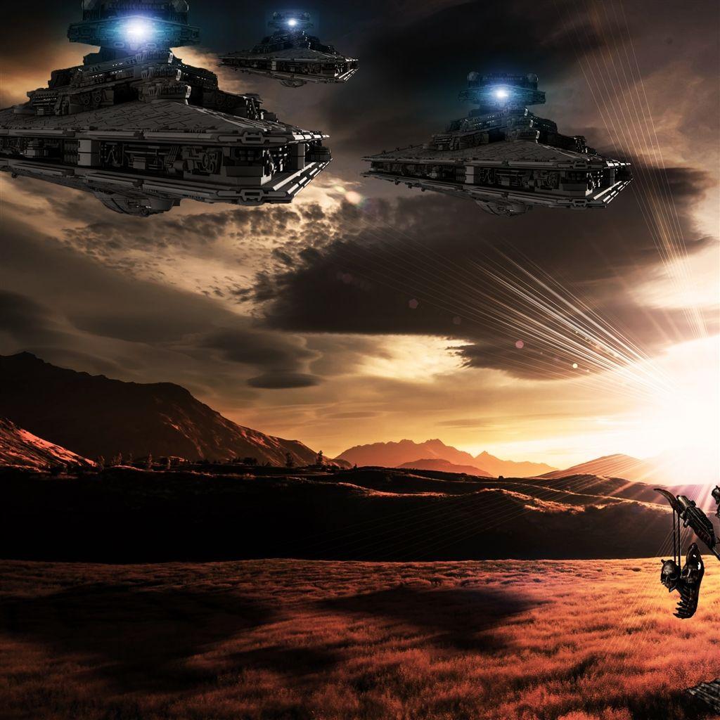 1024x1024 Free download Nimrod Sci Fi iPad Air Wallpaper Download