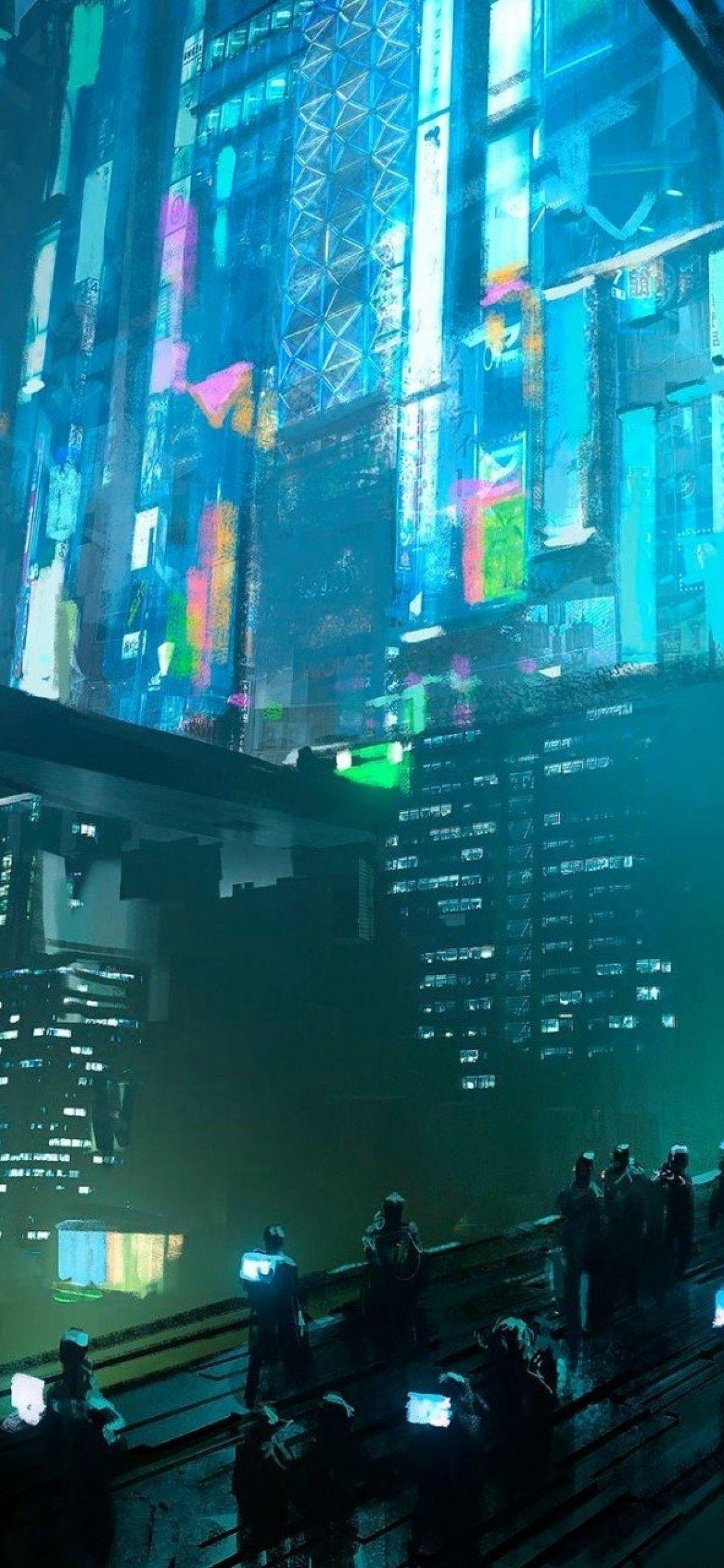 1125x2436 Download 1125x2436 Futuristic City, Sci Fi Wallpaper