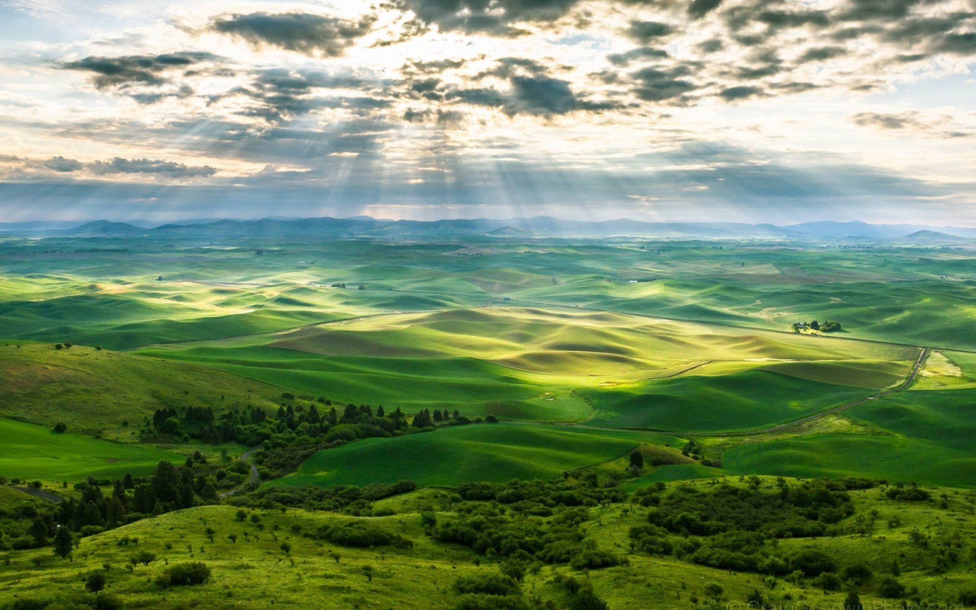 1920x1200 StepToe Butte State Park Washington landscape nature sunbeam