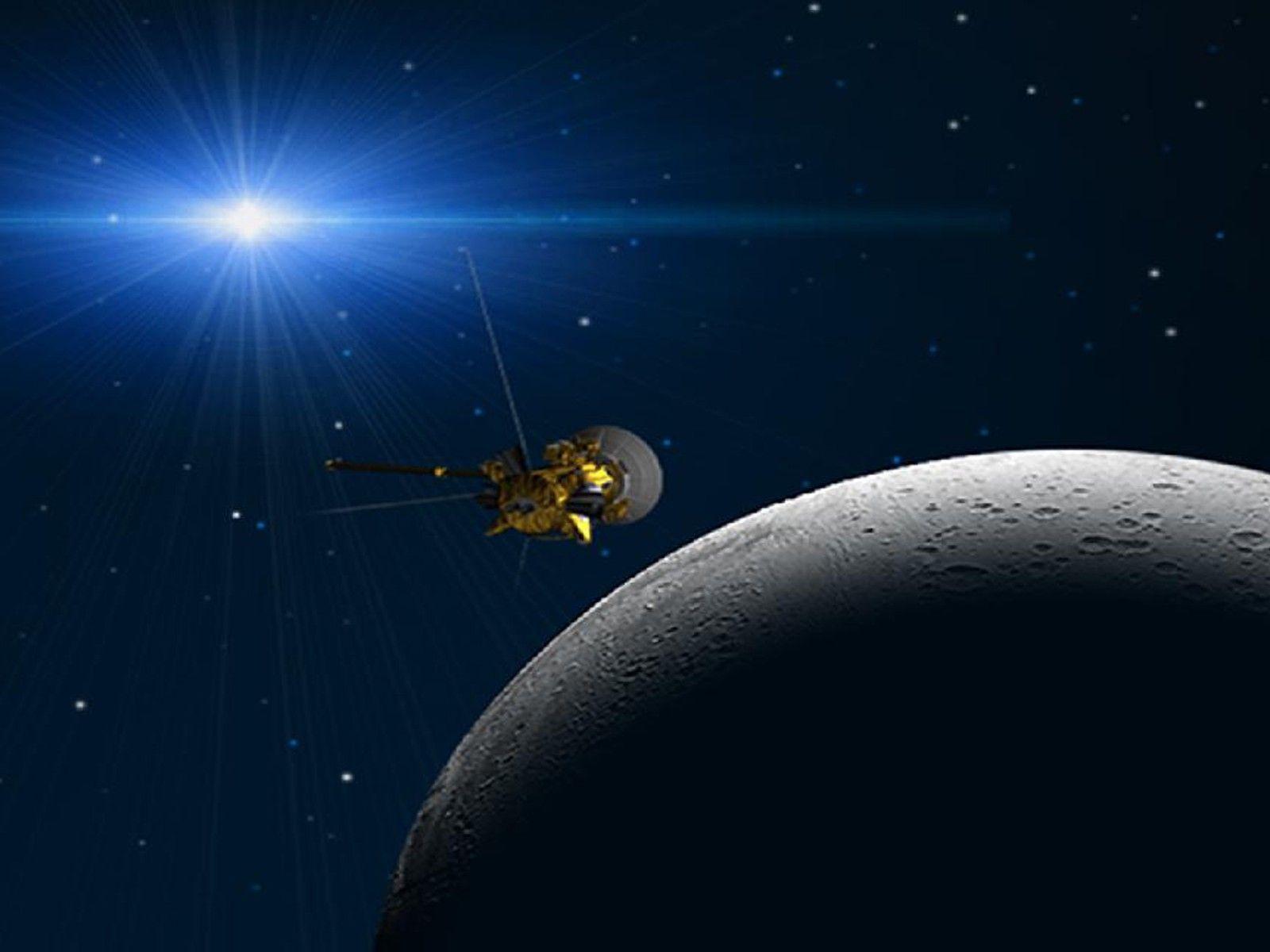 1600x1200 Flyby Of Saturn's Moon Enceladus :