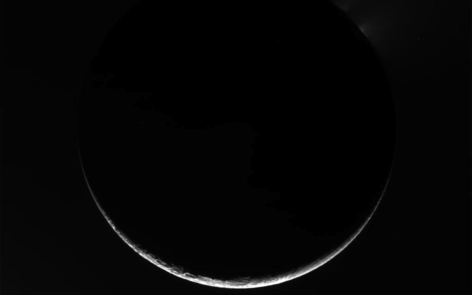 1920x1200 Enceladus Crescent Space Wallpaper