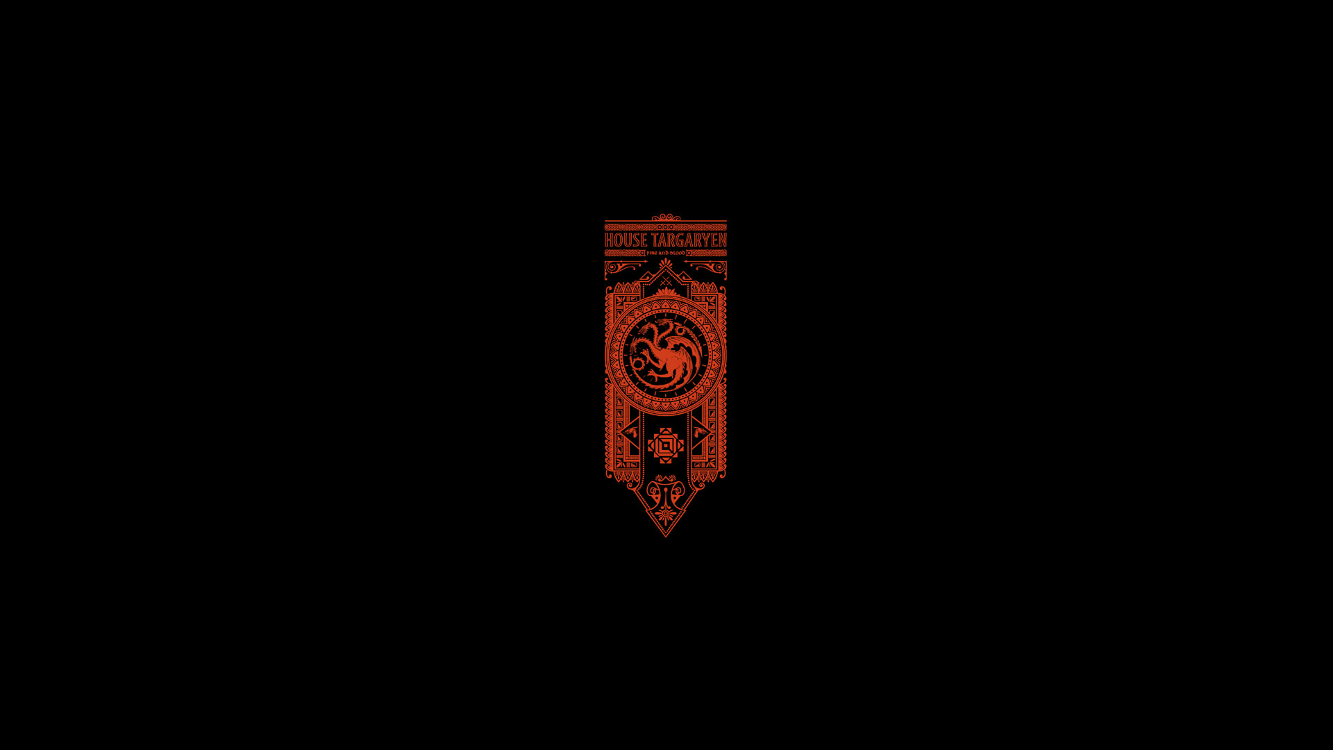 1920x1080 Free download House Targaryen Fire and Blood sigil banner