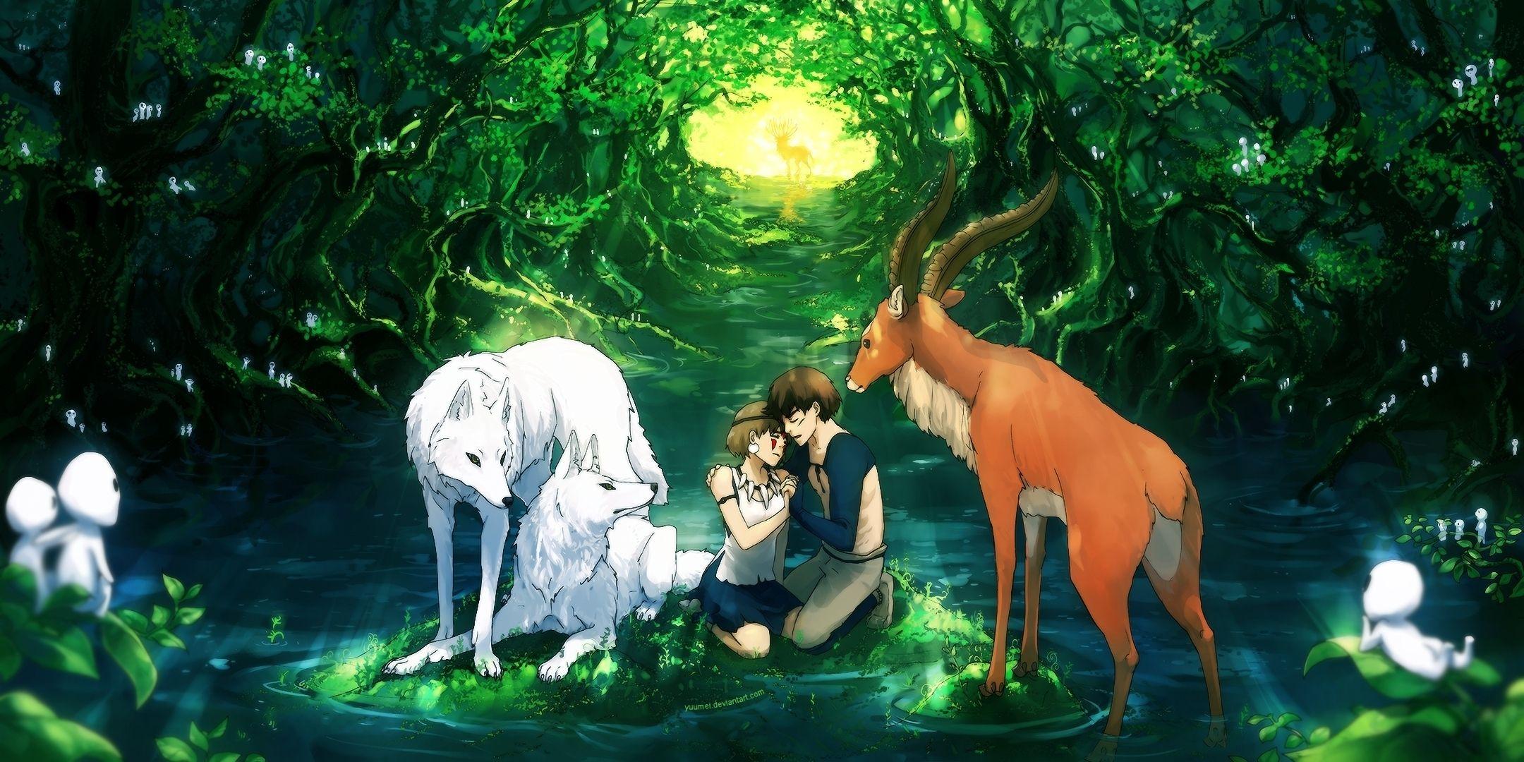2160x1080 Studio Ghibli Wallpaperx1080