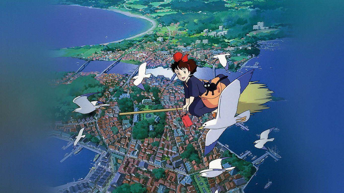 1366x768 wallpaper for desktop, laptop. studio ghibli art