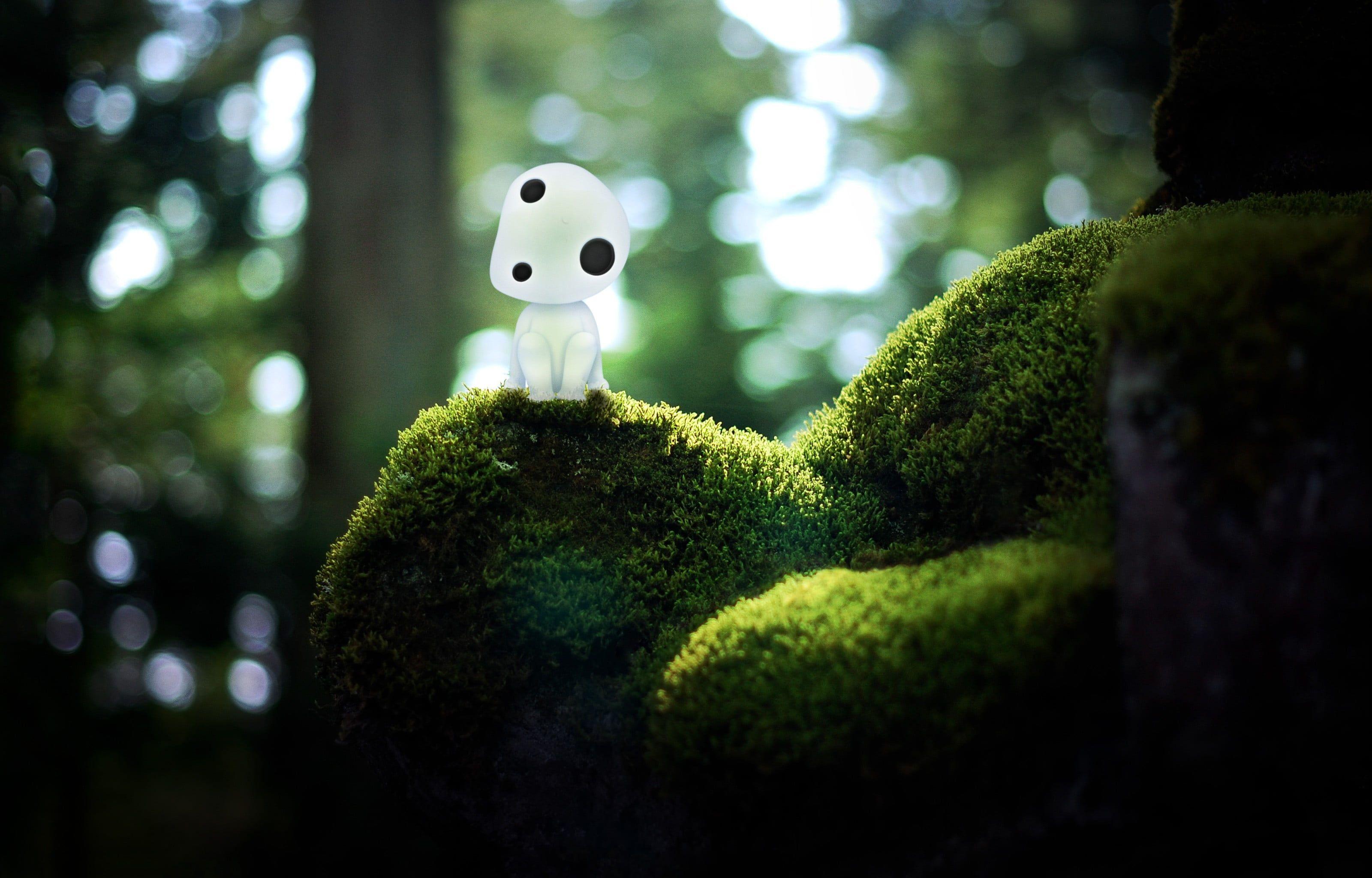 3200x2048 White mushroom, Princess Mononoke, anime, nature, Studio