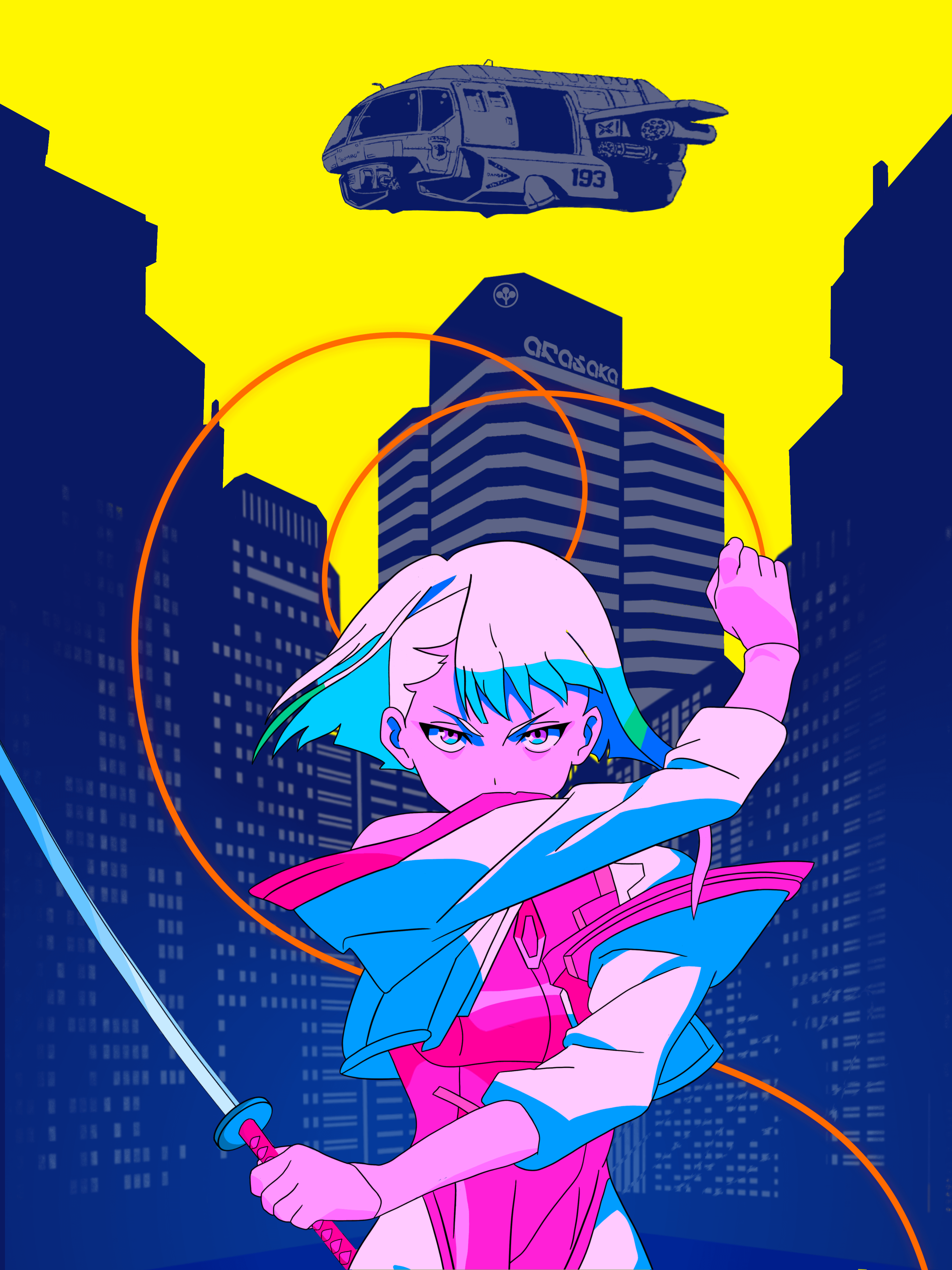 3072x4096 Cyberpunk Edgrunner wallpaper with Lucy