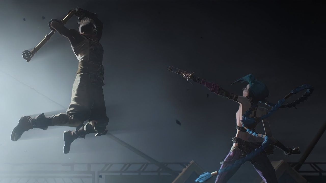 1280x720 Jinx fight Ekko