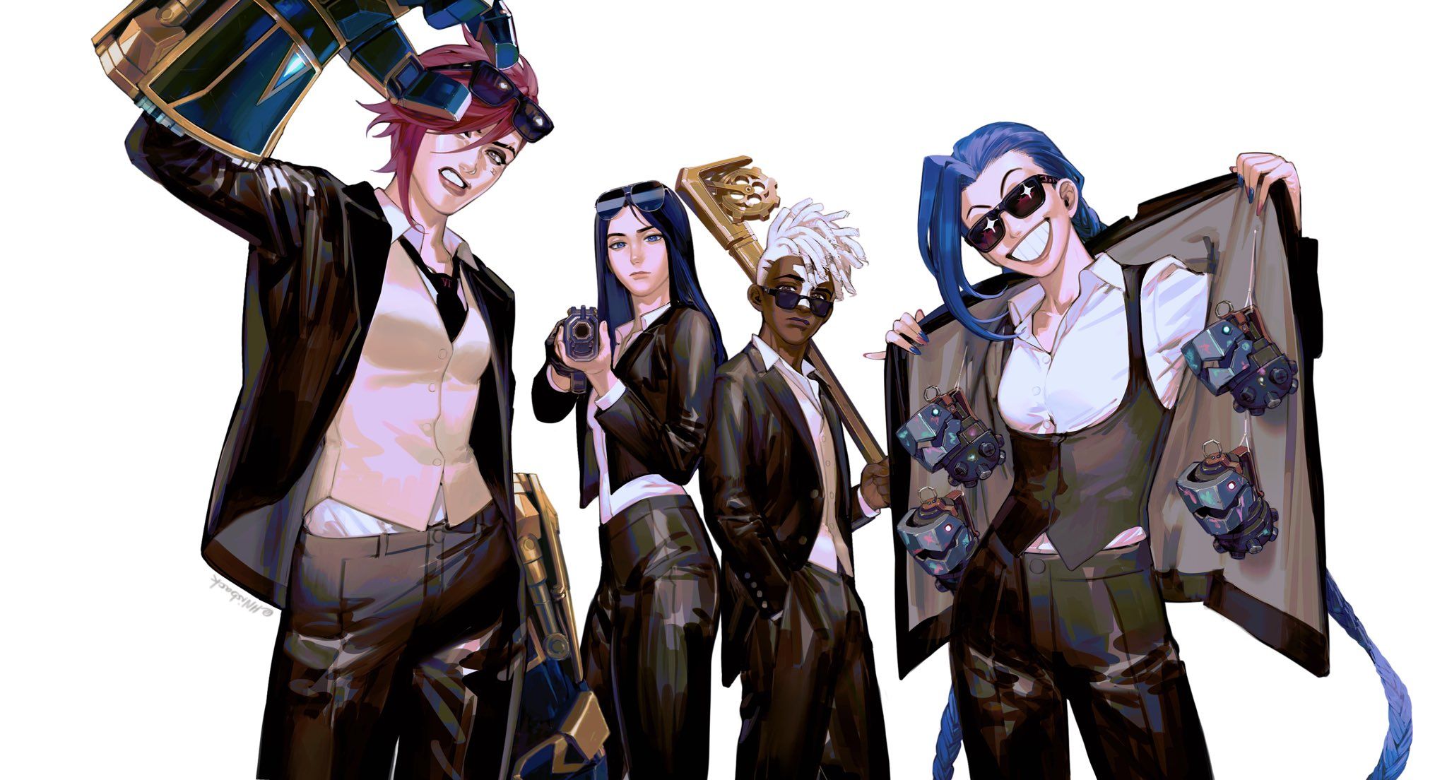 2048x1104 Download Ekko (League Of Legends) Jinx