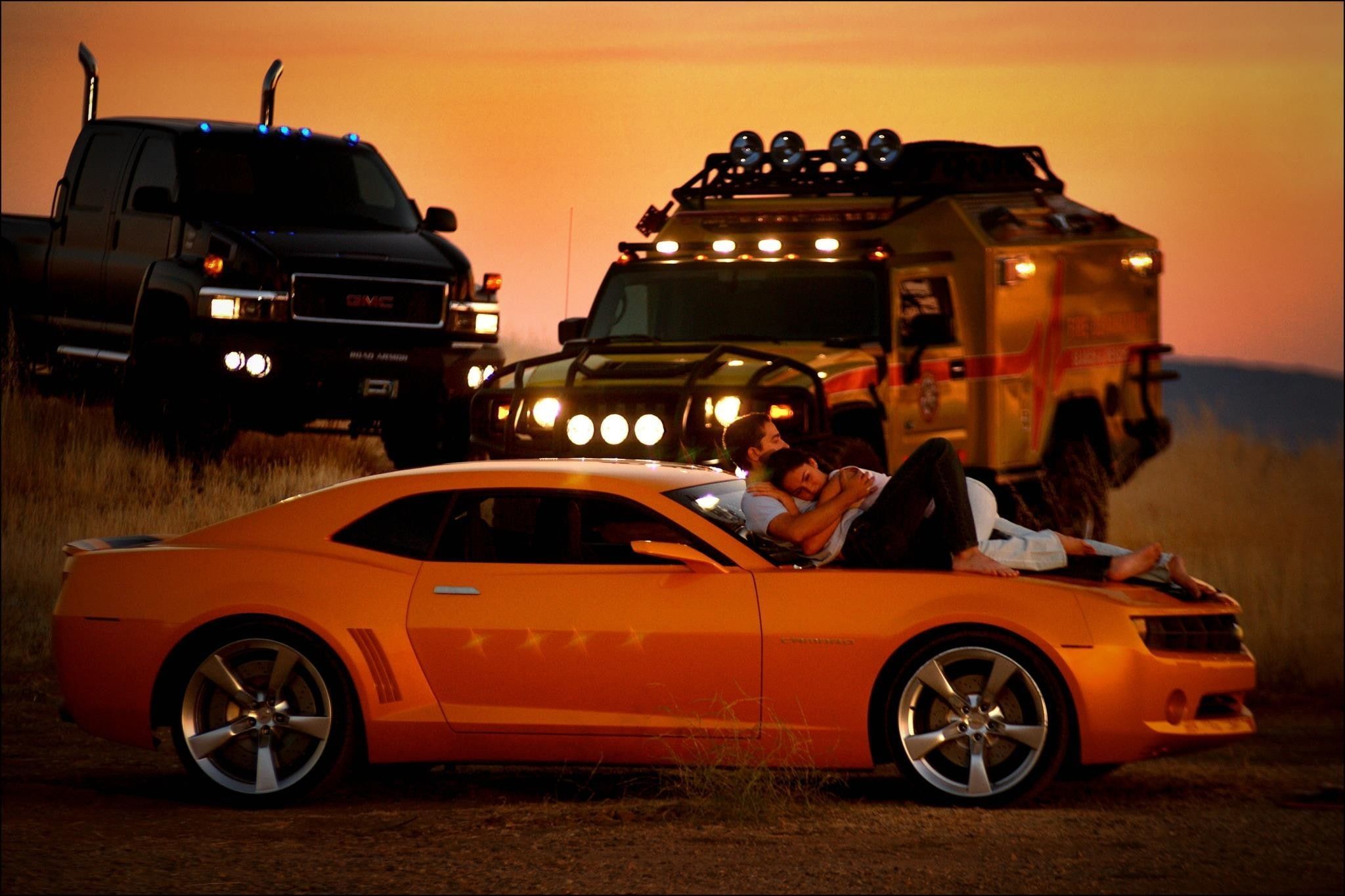 2048x1365 HD wallpaper: sunset transformers megan