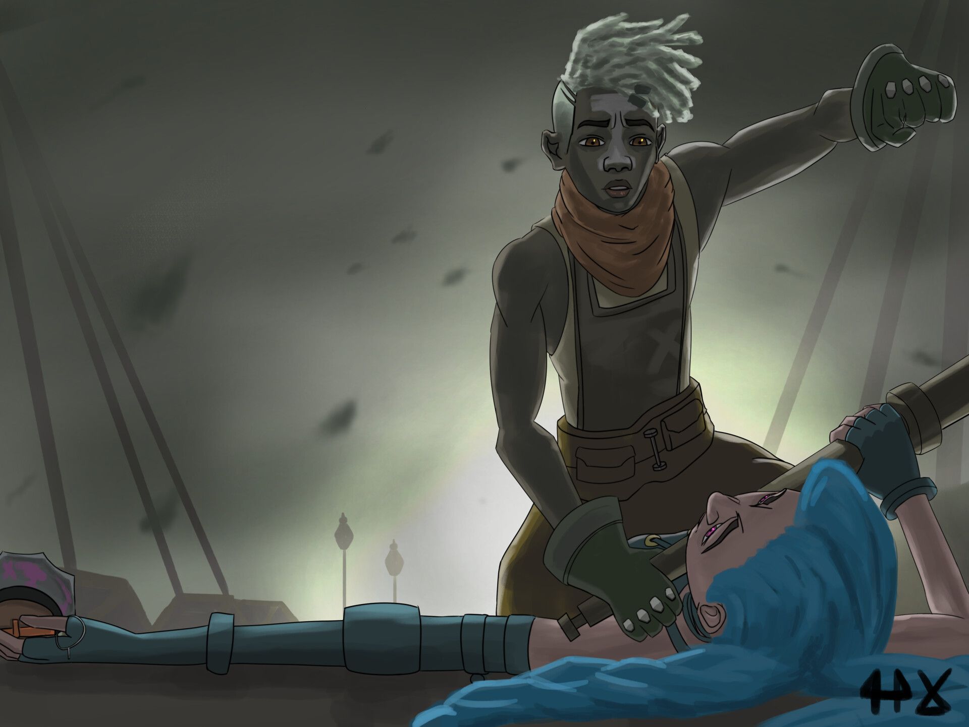 1920x1442 Ekko vs Powder (Jinx)