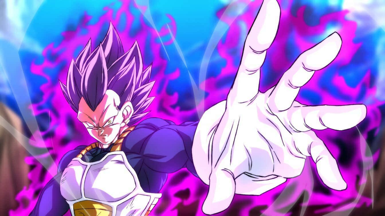 1344x756 Download achieving Your Highest Power Level With Vegeta Ultra Ego. Wallpaper