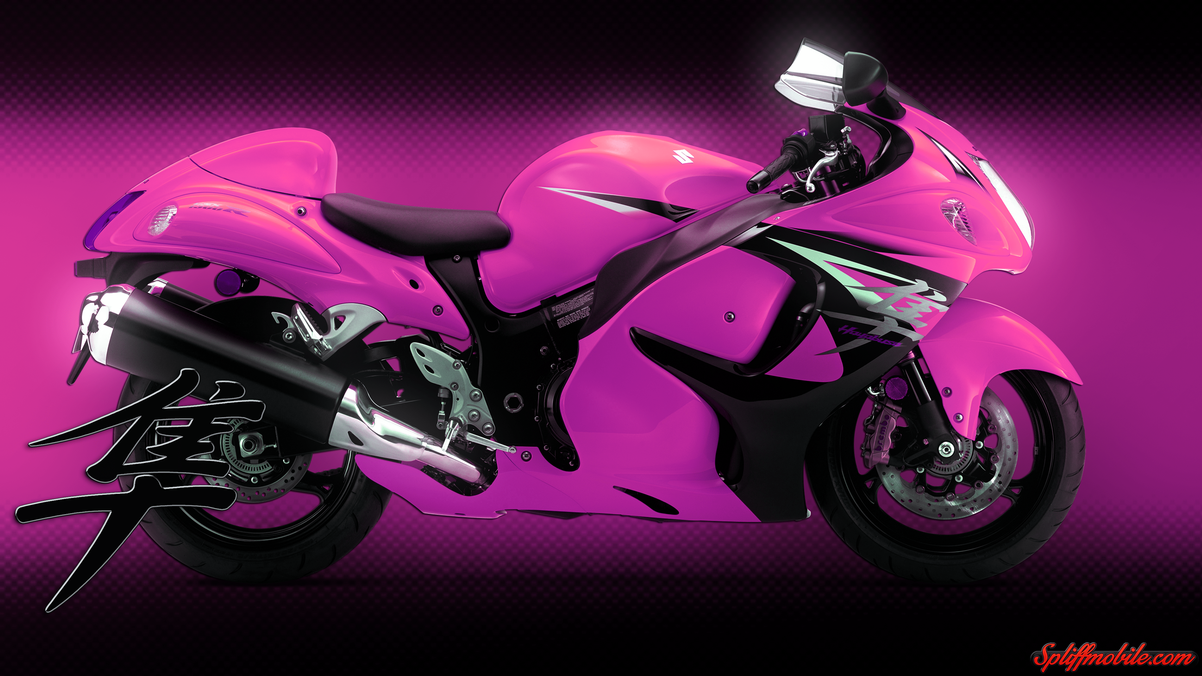 3840x2160 Pink Hayabusa Bike Wallpaper