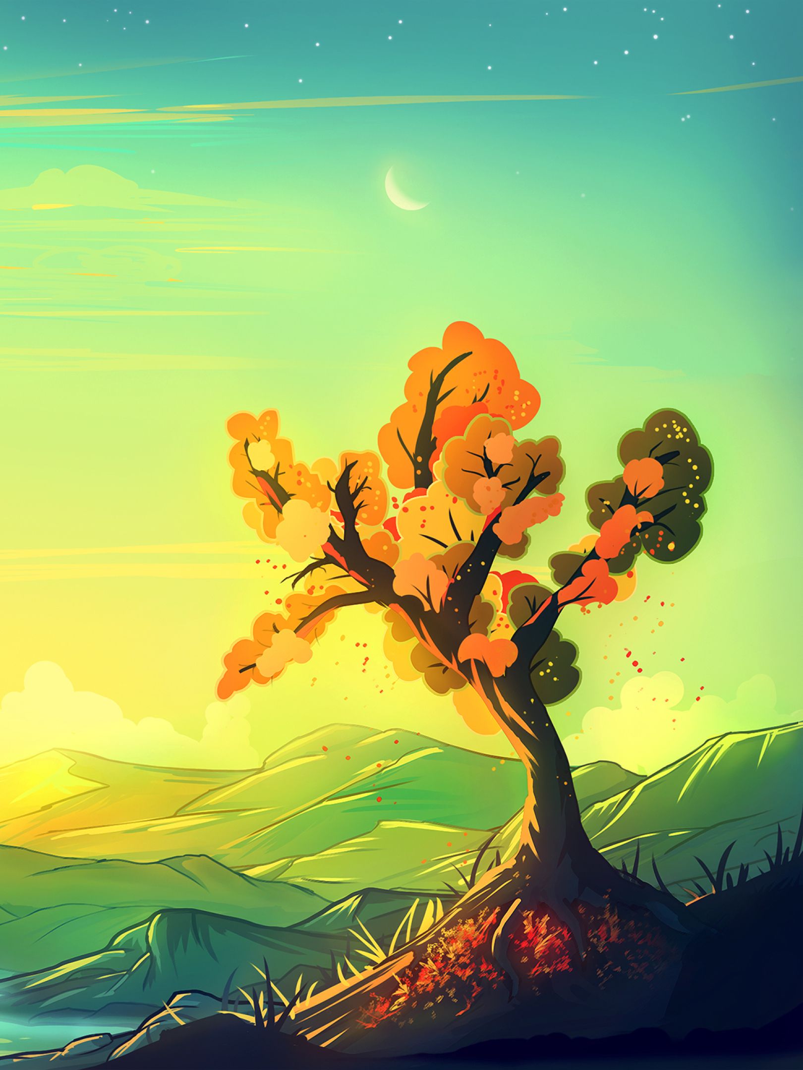 1620x2160 Resolution Artistic Sunrise