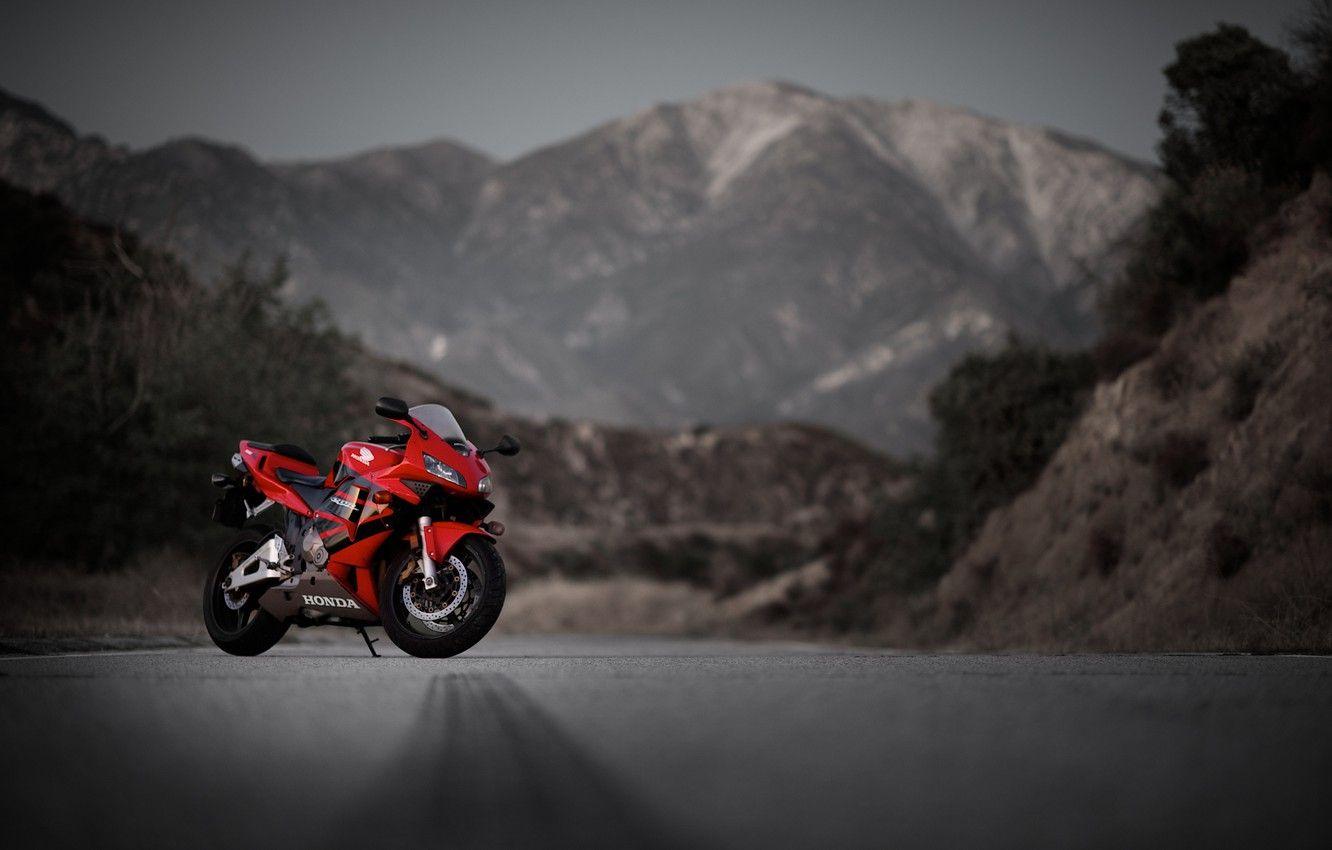 1332x850 Photo Wallpaper Road, Mountains, Red, Motorcycle, Red