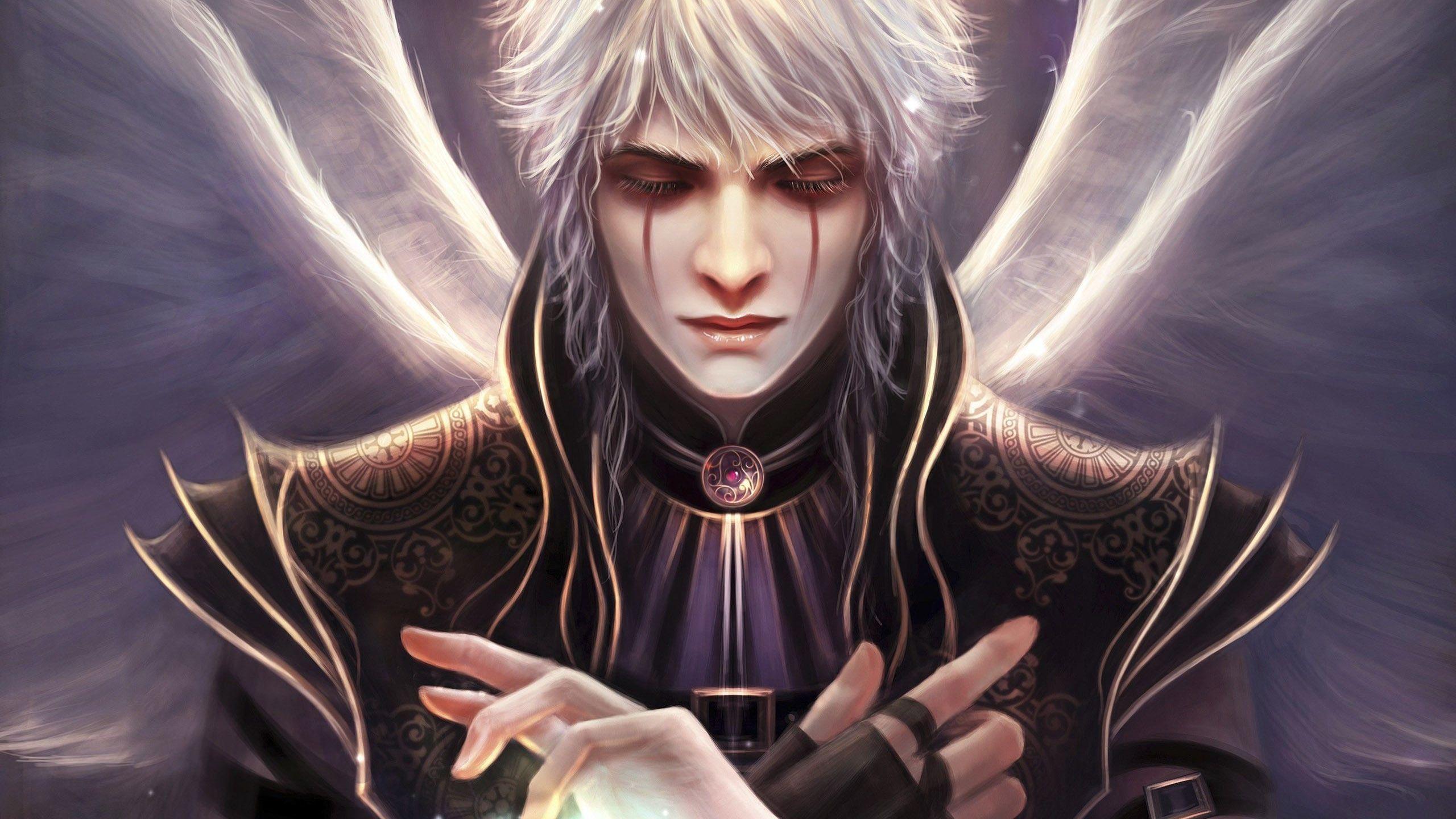2560x1440 Crying angel Wallpaper