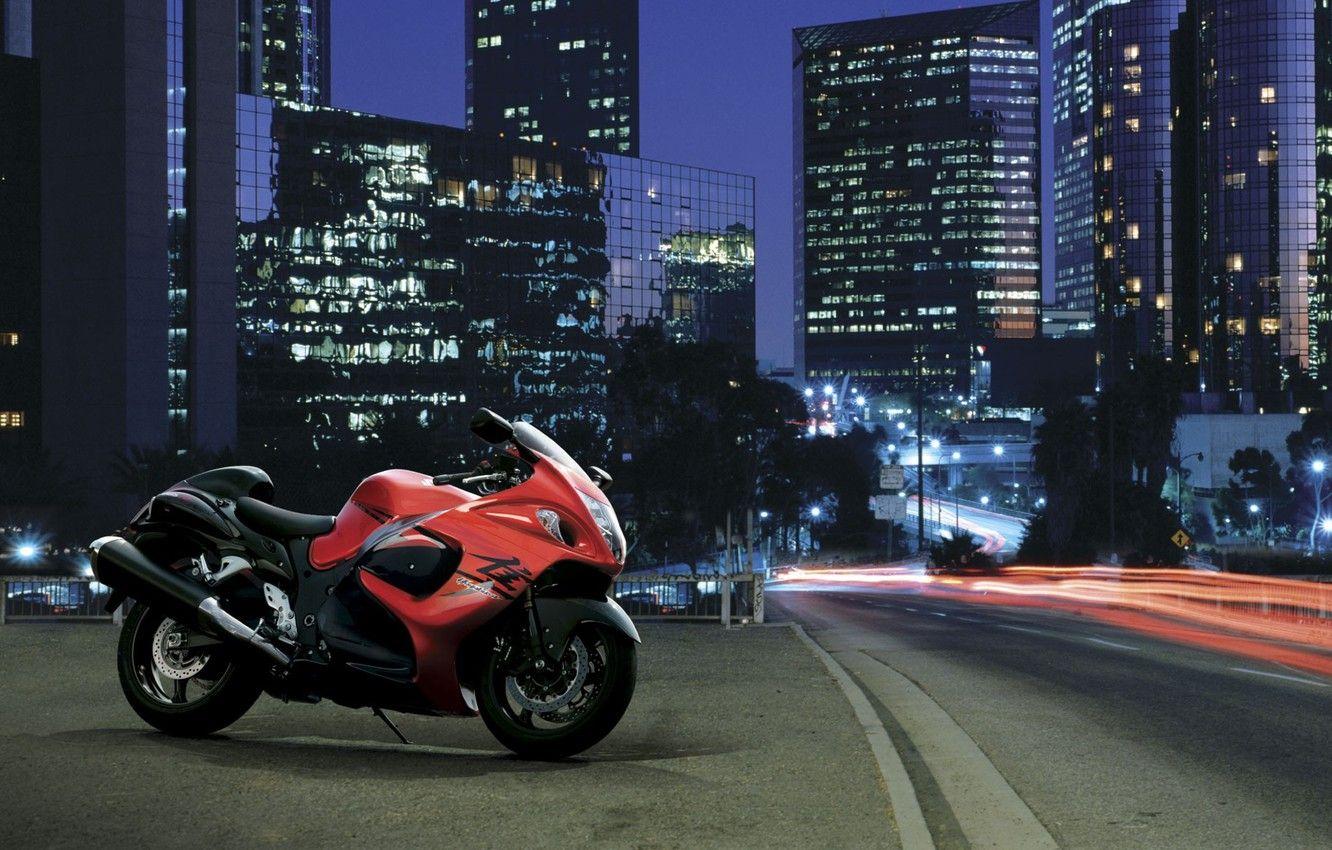 1332x850 Wallpaper road, the city, motorcycle, Suzuki, Hayabusa, GSX