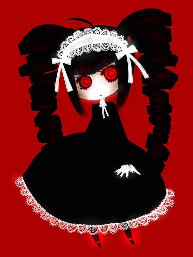 800x1067 Gothic Doll, black, goth, lolita, HD