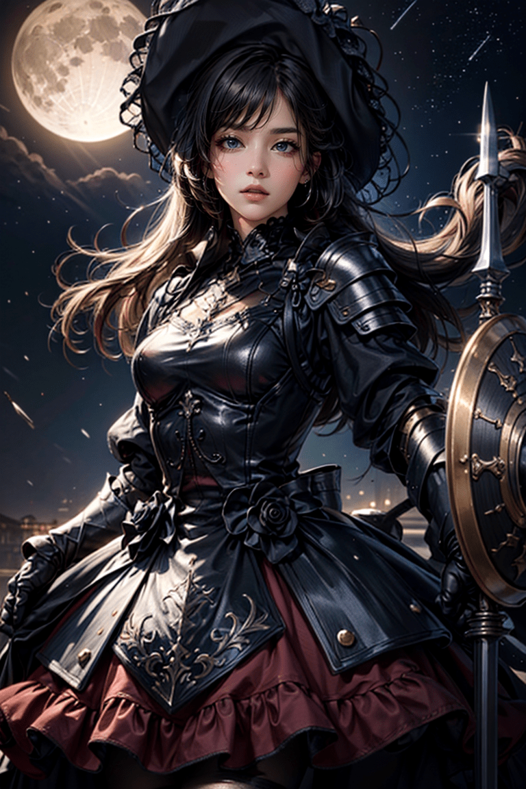 768x1152 AI Art: Gothic Lolita Knight