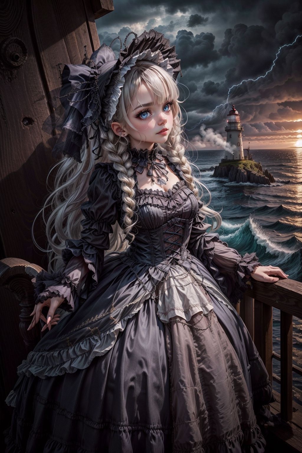 1024x1536 Gothic Lolita girl)), lighth. image
