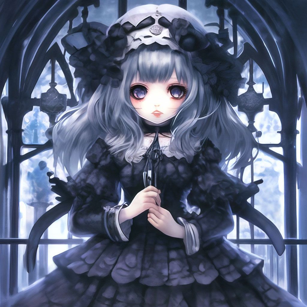 1024x1024 Anime gothic lolita girl
