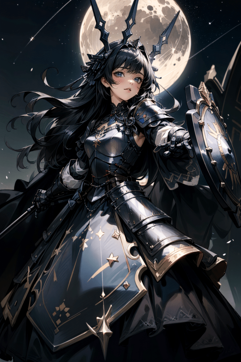 768x1152 AI Art: Gothic Lolita Knight