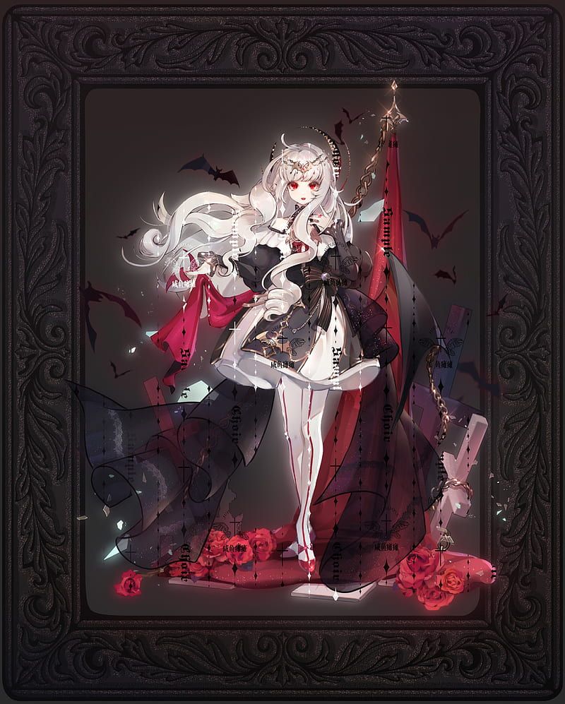 800x997 Gothic anime girl, lolita fashion